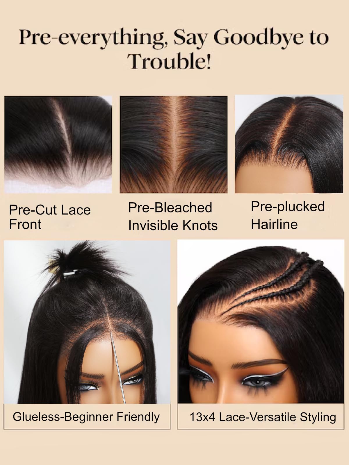 UNICE 13x4 Lace Front Wig Human Hair Body Wave,Pre-Everything Glueless Wig Pre-Plucked Pre-Cut,Ash Brown Blonde Highlight Wavy Drawstring Wig, Face Framing Layers,No Slip,Ready to Wear 16 inch