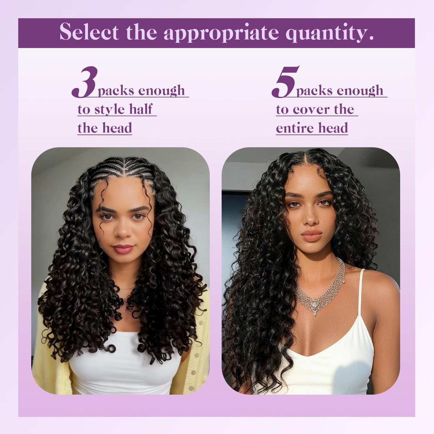 Miokimou Feather Crochet Human Hair 16Inch Deep Wave Crochet Hair for Black Women Knotless Pre-separated 50 Strands Invisible Miracle Knots Crochet Human Hair (1–2Pack Fill-In, 3–4Pack Fuller Look)