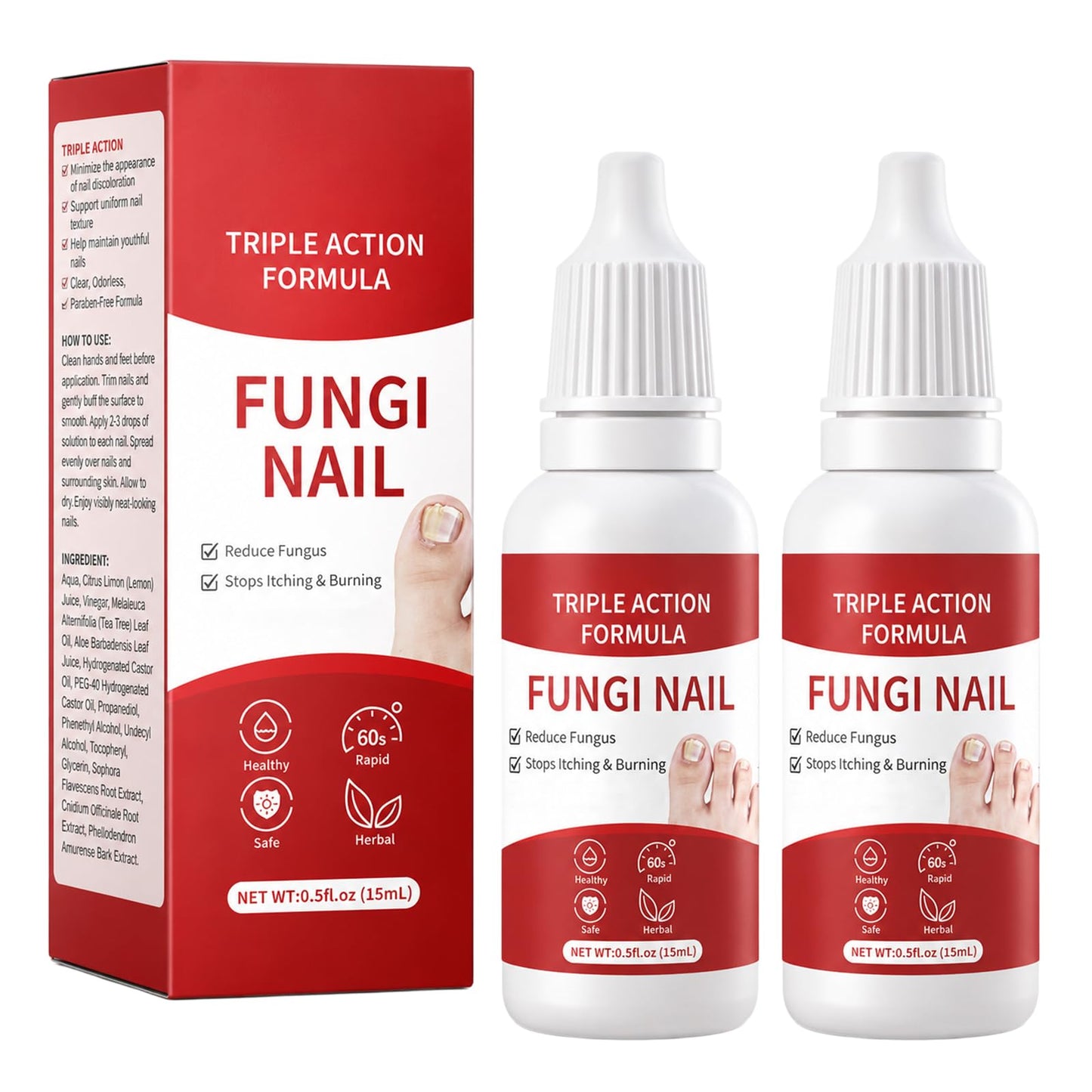 2PCS Toenail Care, Gentle Formula, Effectively Improves Nails for a More Beautiful Appearance for Men and Women