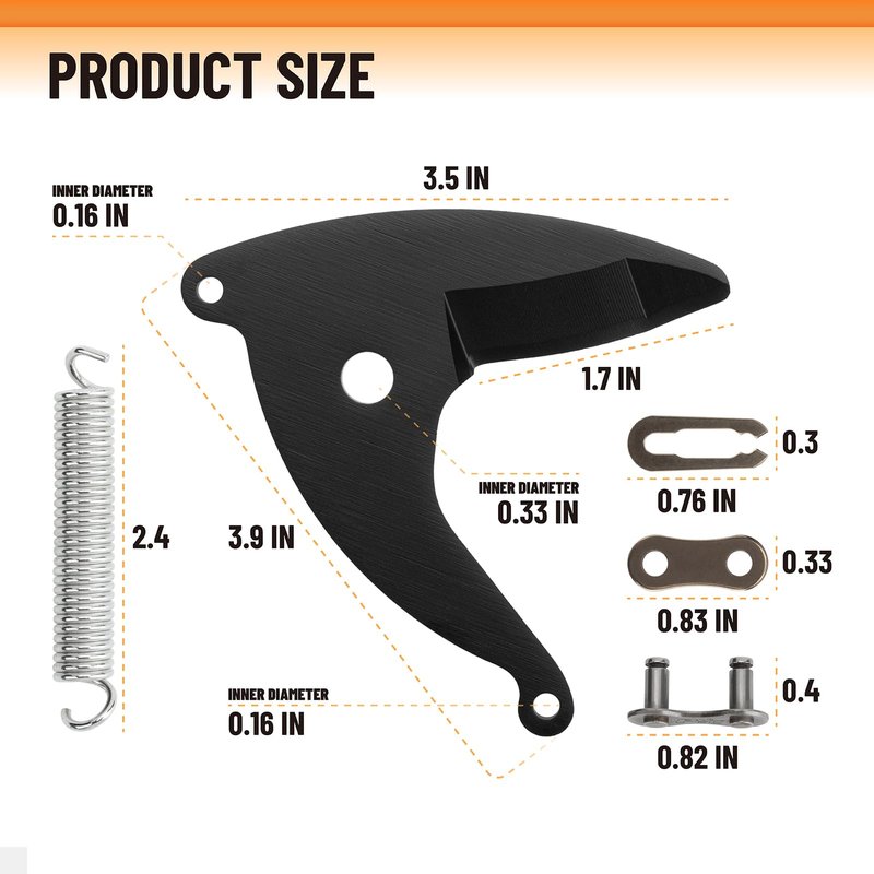 Black 1026293 Branch Cutter Blade Compatible with Fiskars Multifunction Branch Cutters UPX82, UPX86, UP82, UP84, UP86, Branch Cut Blade with Blade, Spring & Chain