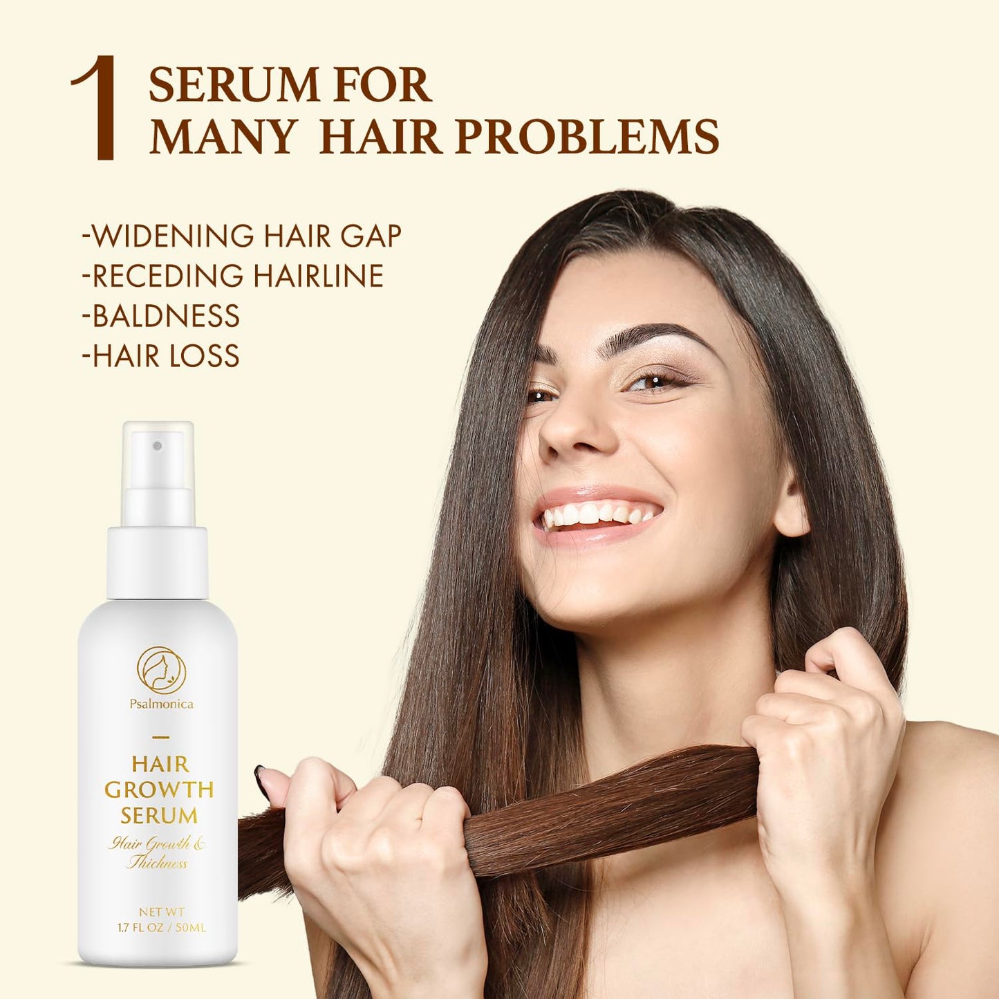 Hair Growth Serum - Rosemary & Castor Oil Blend for Thicker Hair | 50 ML Biotin Treatment