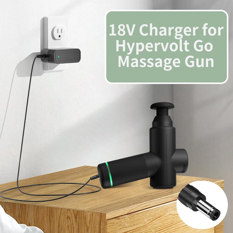 18V Charger for Hyperice Massage Gun for Hypervolt 2 Pro, Hypervolt Go, Hypervolt 2 53200 038-00, Vyper 3 Massage Gun Power Cord Adapter Supply