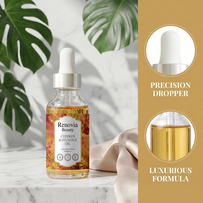 Cyperus Rotundus Oil - Natural Herbal Hair Removal Oil for All Skin Types | 1 Bottle