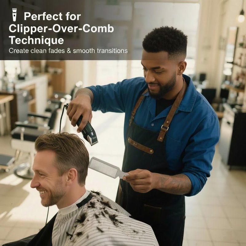 Fade Comb for Men Haircut – Professional Hair Fade Tool with Blending Combs for Fades, 2-Pack Set Designed for Smooth, Clean Haircut Transitions.
