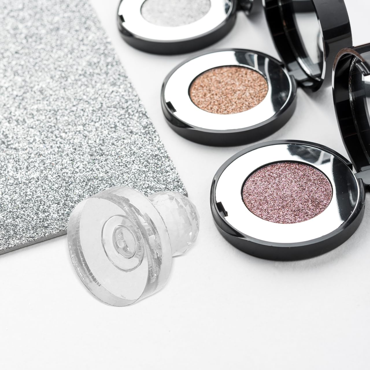 Ipetboom Makeup Pressing Tool 3-Pack Compact Powder Eyeshadow Blusher Highlighter Repair Stamp Mold 1.18 Inch Versatile Cosmetic Press Tool for Powdered Makeup