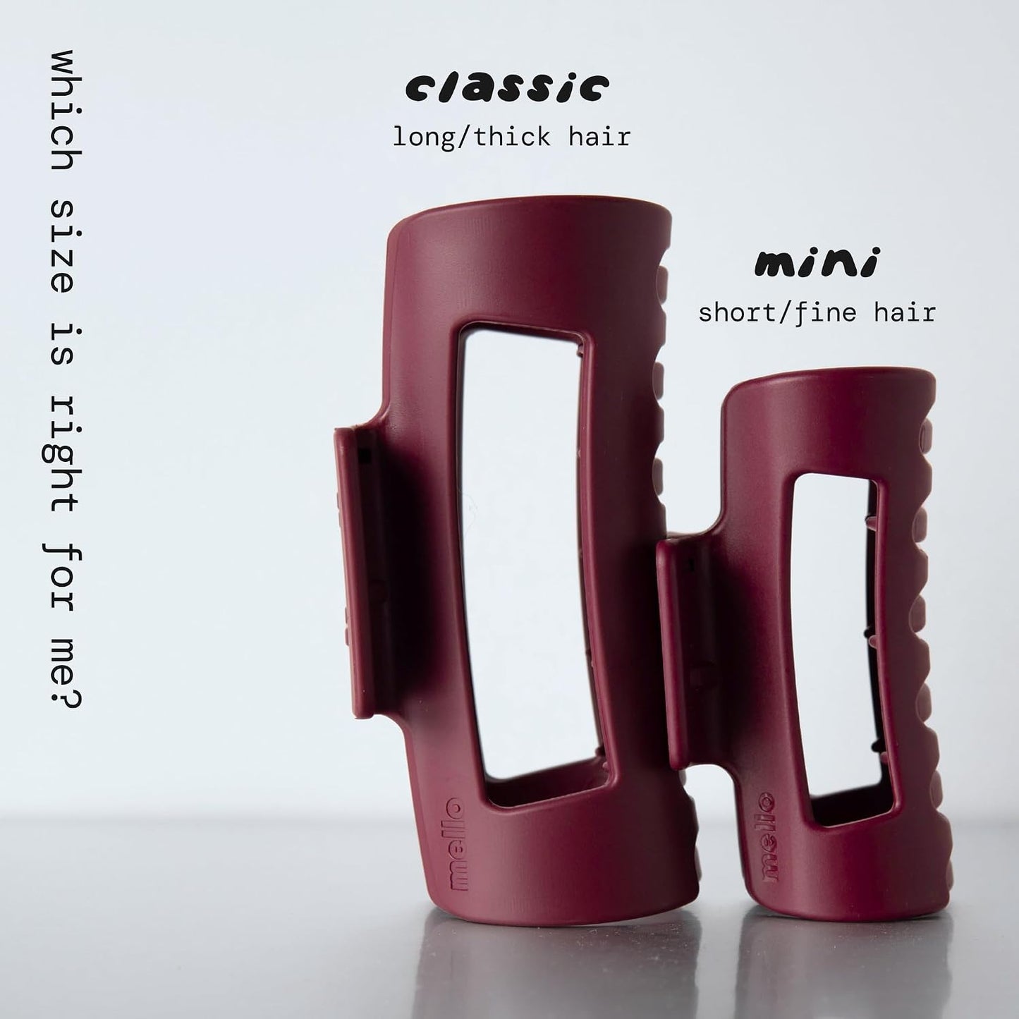 Small Hair Clip - Flexible Comfort Hair Claw for Women | Strong Hold for Thick & Thin Hair, Durable Matte Finish (Burgundy)