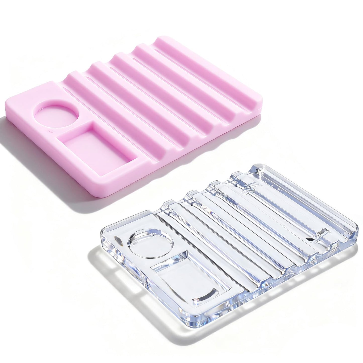 Gel Brush Holder, Clear Display Stand for Drawing Pens, Acrylic Nail Brush Holder, Nail Color Palette, Nail Art Pen Stand Organizer, Nail Gel Polish Brush Rest Manicure Tool