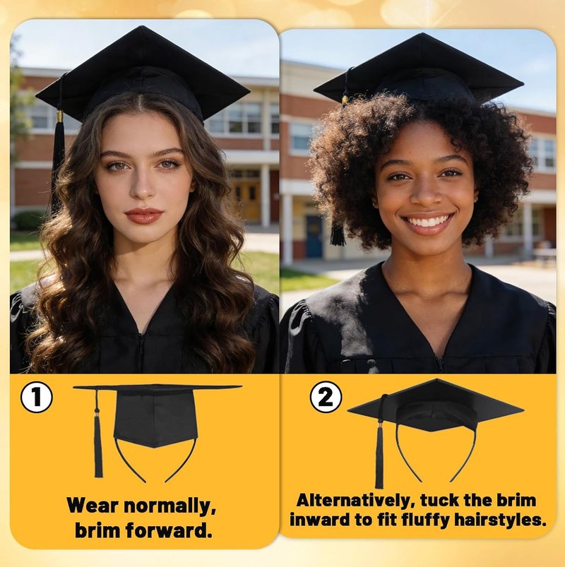 Graduation Cap Headband - Secure Your Grad Cap & Maintain Hairstyle | Perfect Hat Accessory for Graduates