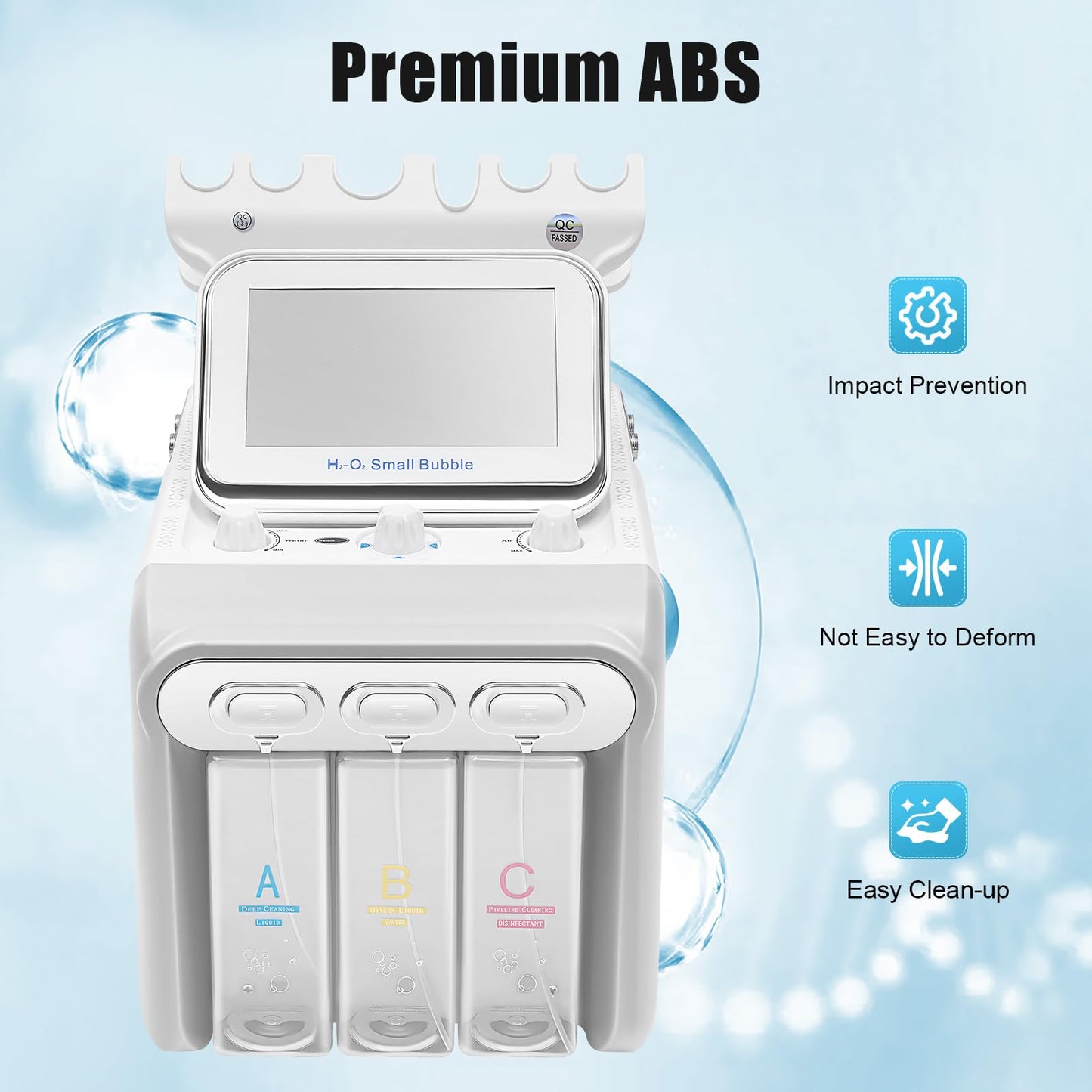 LIAUHO Hydrogen Oxygen Facial Machine, 6 in1 Professional Facial Care Device, for Improving the Quality of Skin and Face Skin Care in Household Salon, Personal Home Use, Dorm, Ideal Gift for Friends