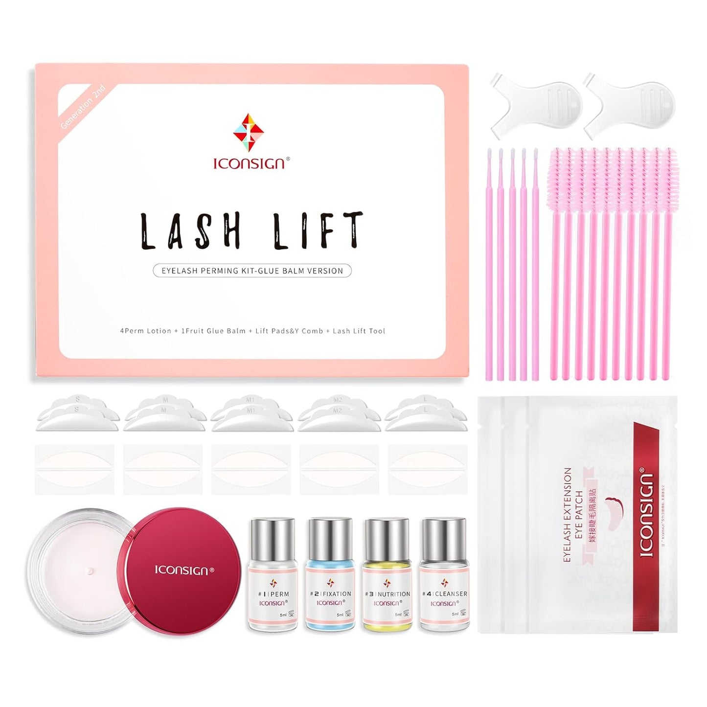 ICONSIGN Lash Lift Kit - Professional Semi-Permanent Eyelash Curling for Salon & Home Use | 2026 Upgrade