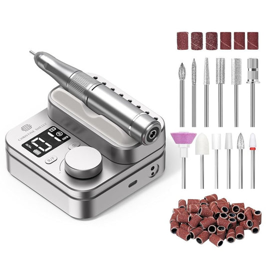 Rechargeable Nail Drill - 35000 RPM Electric Efile for Acrylic & Gel Polishing | Complete Bits Kit