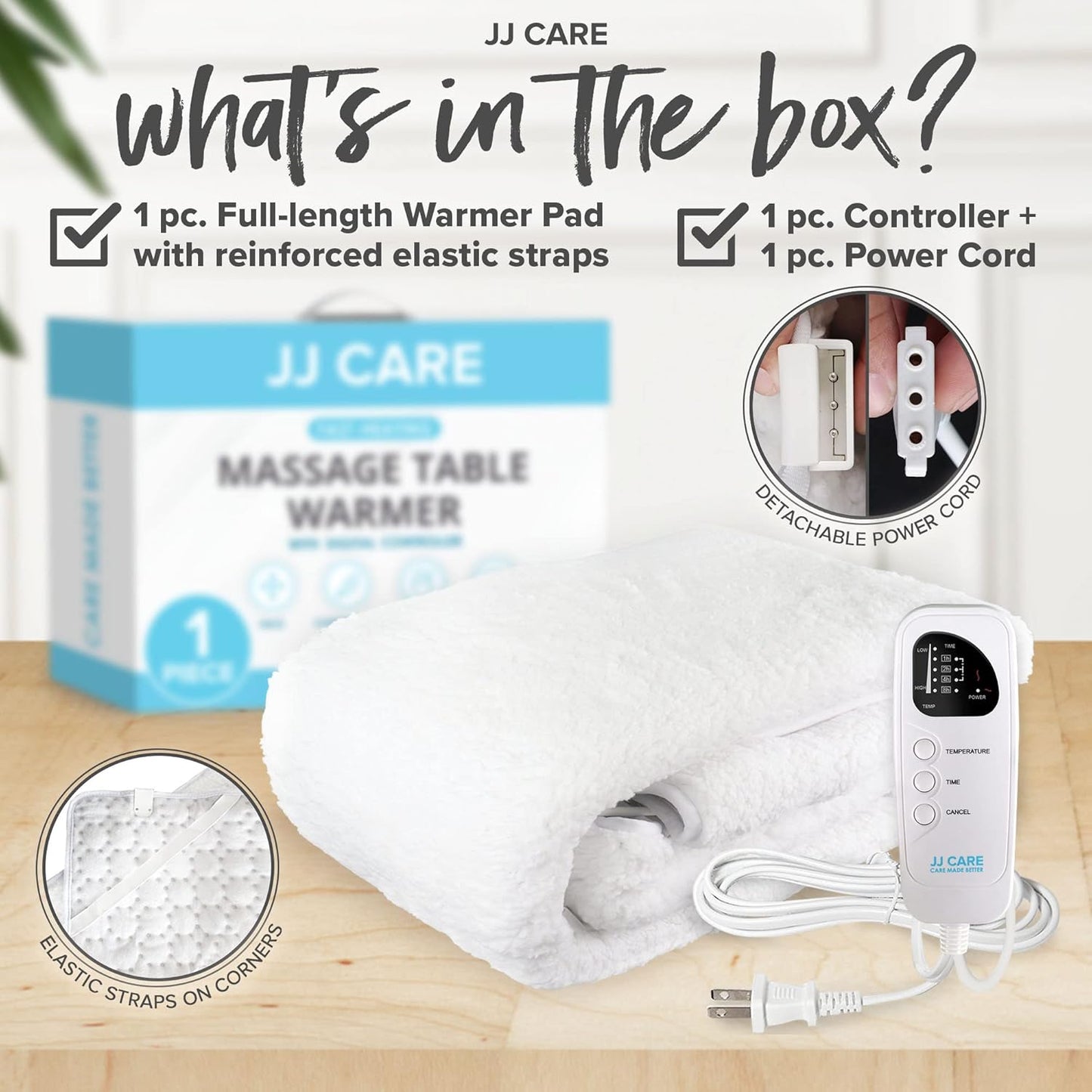 Massage Table Warmer - Digital 5 Heat Control Fleece Pad | 31"x71", Overheat Protection, 12 FT Cord