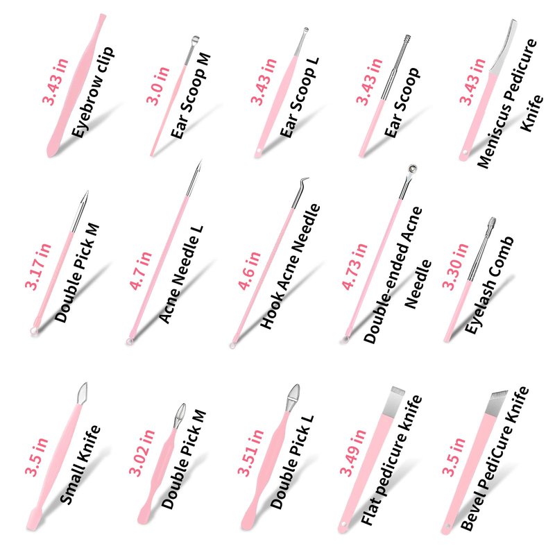 MINKINH 26-Piece Professional Manicure Set，Features Stainless Steel Tools, Carbon Steel Clippers & Travel Case for Women's Home and Travel Grooming(Pink)