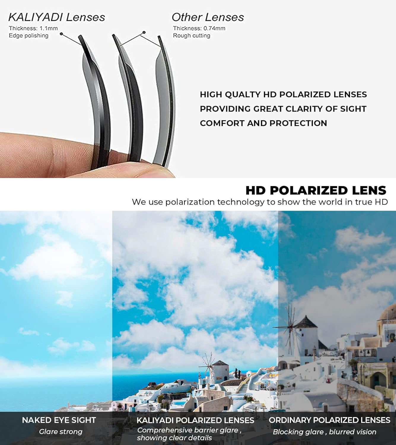 KALIYADI Polarized Sunglasses - Matte Finish, UV Blocking, Color Mirror Lenses | 3-Pack for Men & Women
