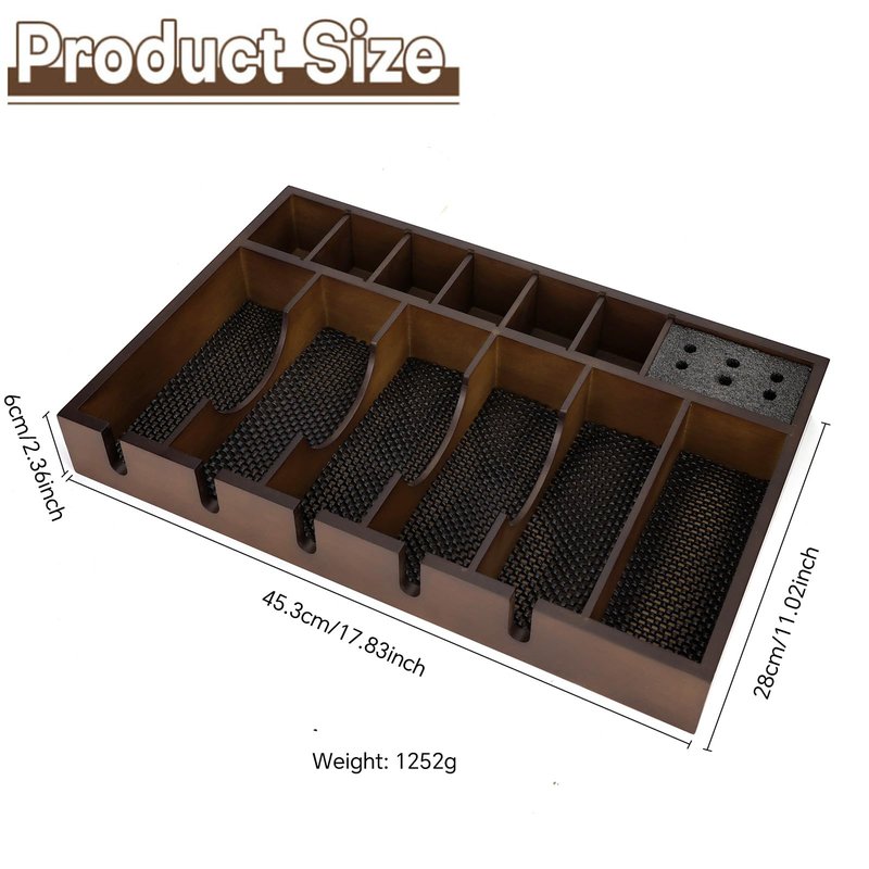 BARBERTOP Barber Organizer Station, Wooden Multi-Functional Barber Accessories Storage Tray, Adjustable Multi-Slot Hairdressing Tool Storage Station Suitable for Hair Salons, Home Use, and Pet Shops