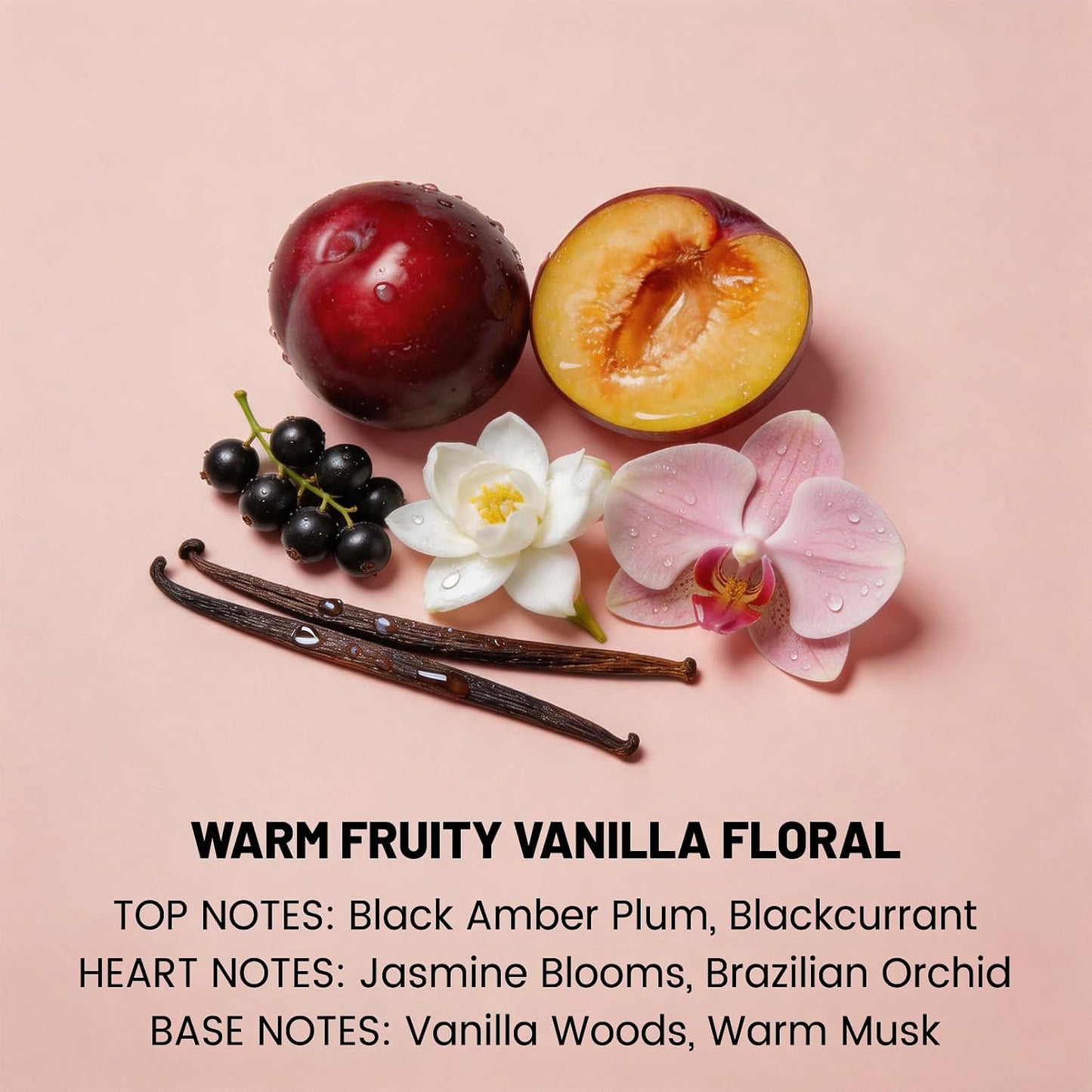 Vanilla Body & Hair Mist for Women | Alcohol-Free Jasmine & Amber Plum Spray - 3 oz Vegan Perfume