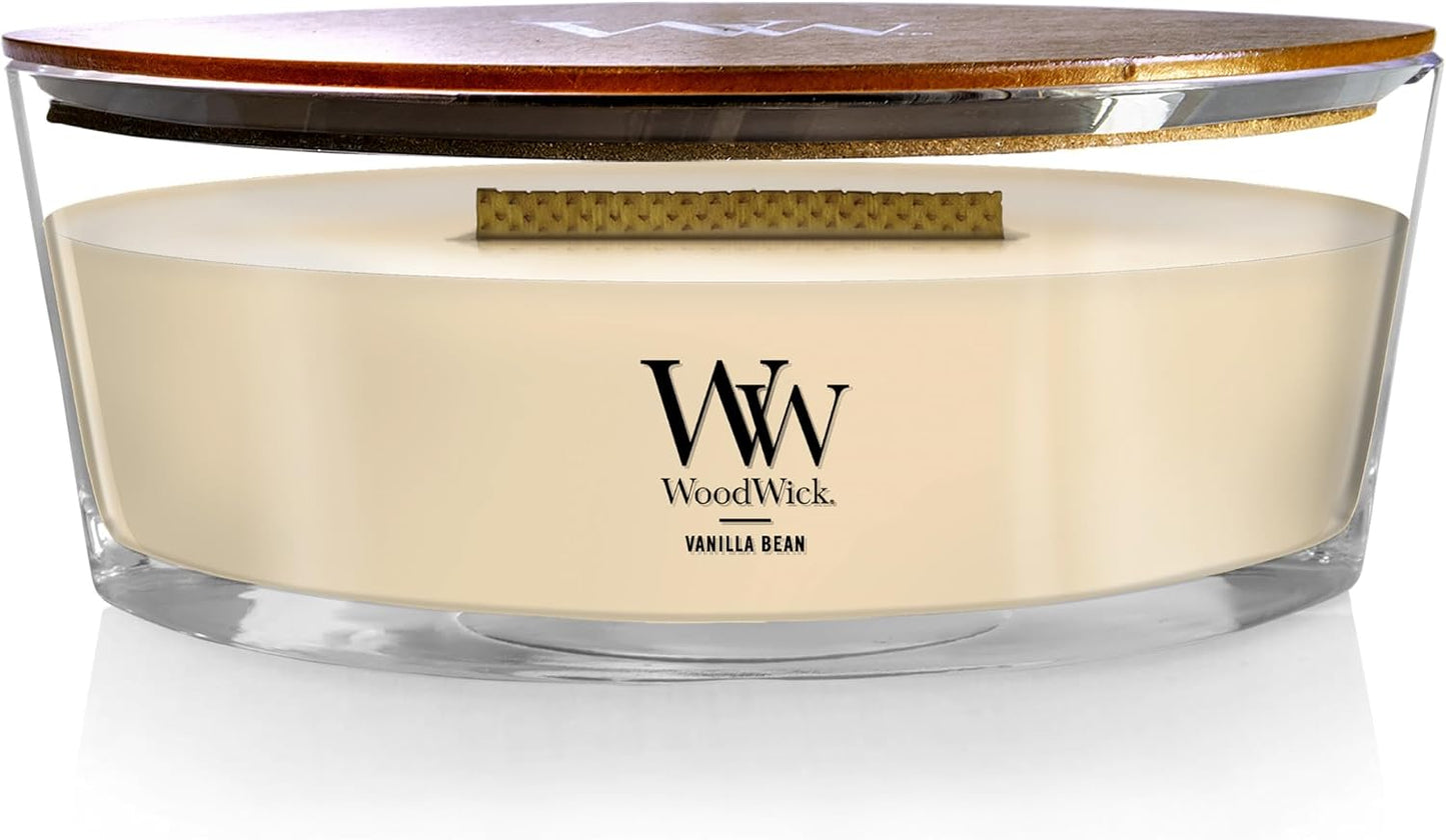WoodWick Tonka & Almond Milk Candle - 9.7 oz Medium Hourglass with Crackling Wick | Perfect Gift for Men & Women