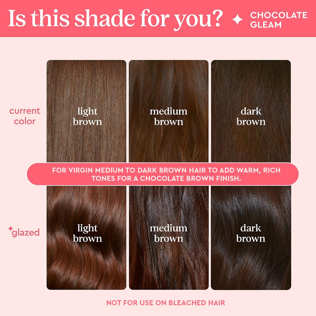 Supergloss Color Conditioning Hair Gloss - Hydrating Semi-Permanent Shine for Dark Brown Hair | 6.4 Fl Oz - Chocolate Gleam