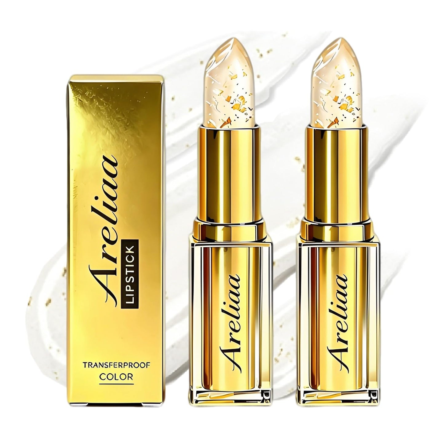 Areliaa Signature Lipstick for Older Women, Skin-Adaptive Lipstick, Ph Color Changing Clear Jelly, Long-Lasting Hydration, Transfer-Resistant & Nourishing Lip Stick (2pcs)