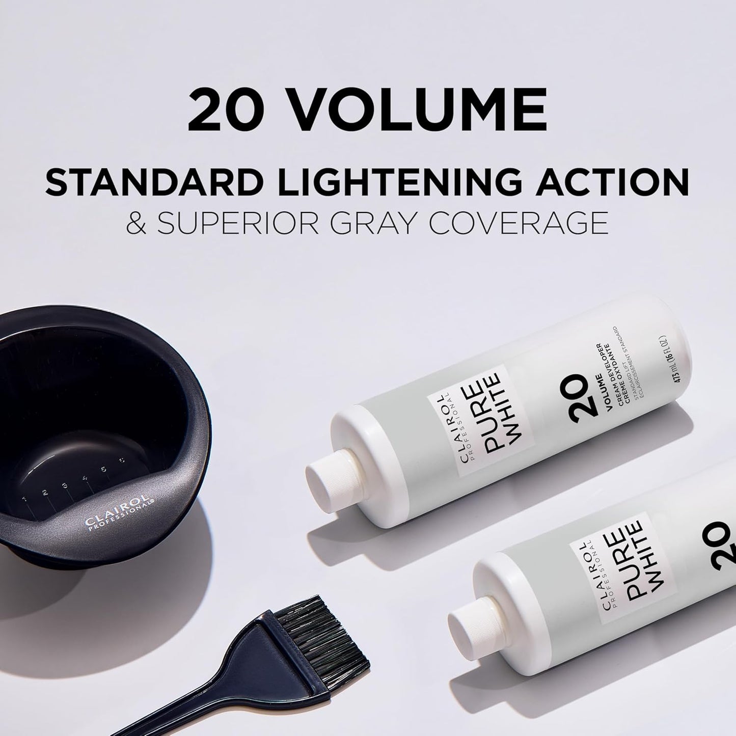 Clairol Professional Pure White 20 Volume Hair Developer - Lightening & Gray Coverage Solution