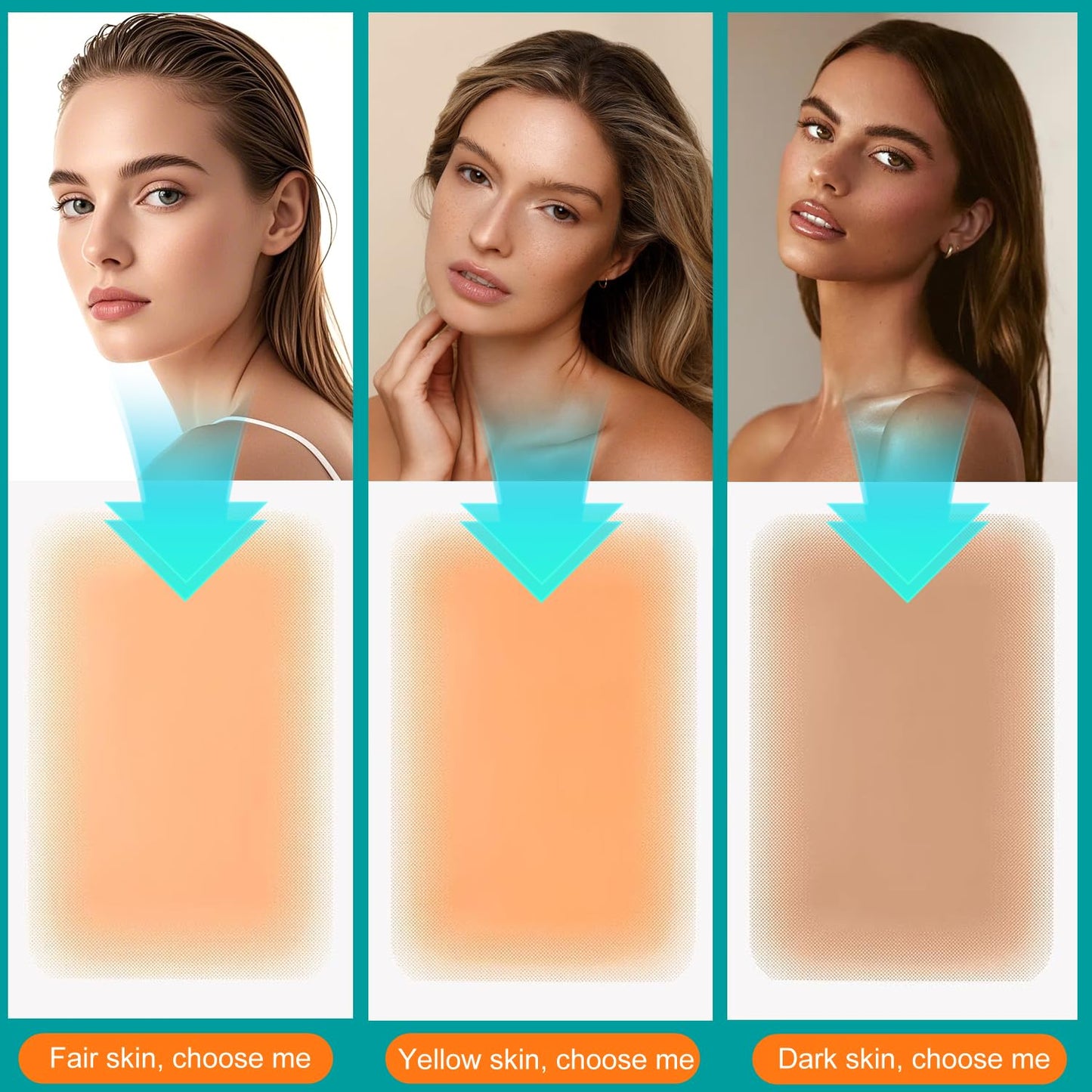 Rose Romee Waterproof Tattoo Cover Up Patch - Ultra-Thin Body Tape for Tattoos, Scars & Birthmarks | Invisible Concealer Makeup | Cut-to-Fit Dark Skin Tone | Long Wear