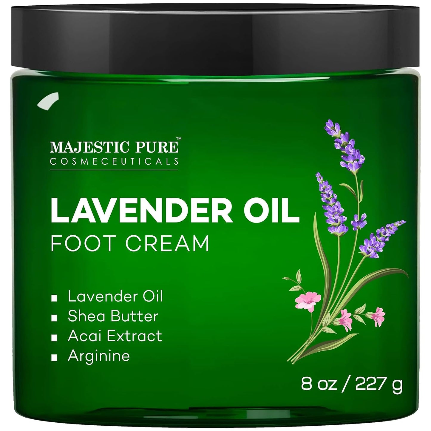 Lavender Oil Foot Cream - Moisturizing Warming Treatment for Calluses, Dry Cracked Feet & Hands | 8 oz