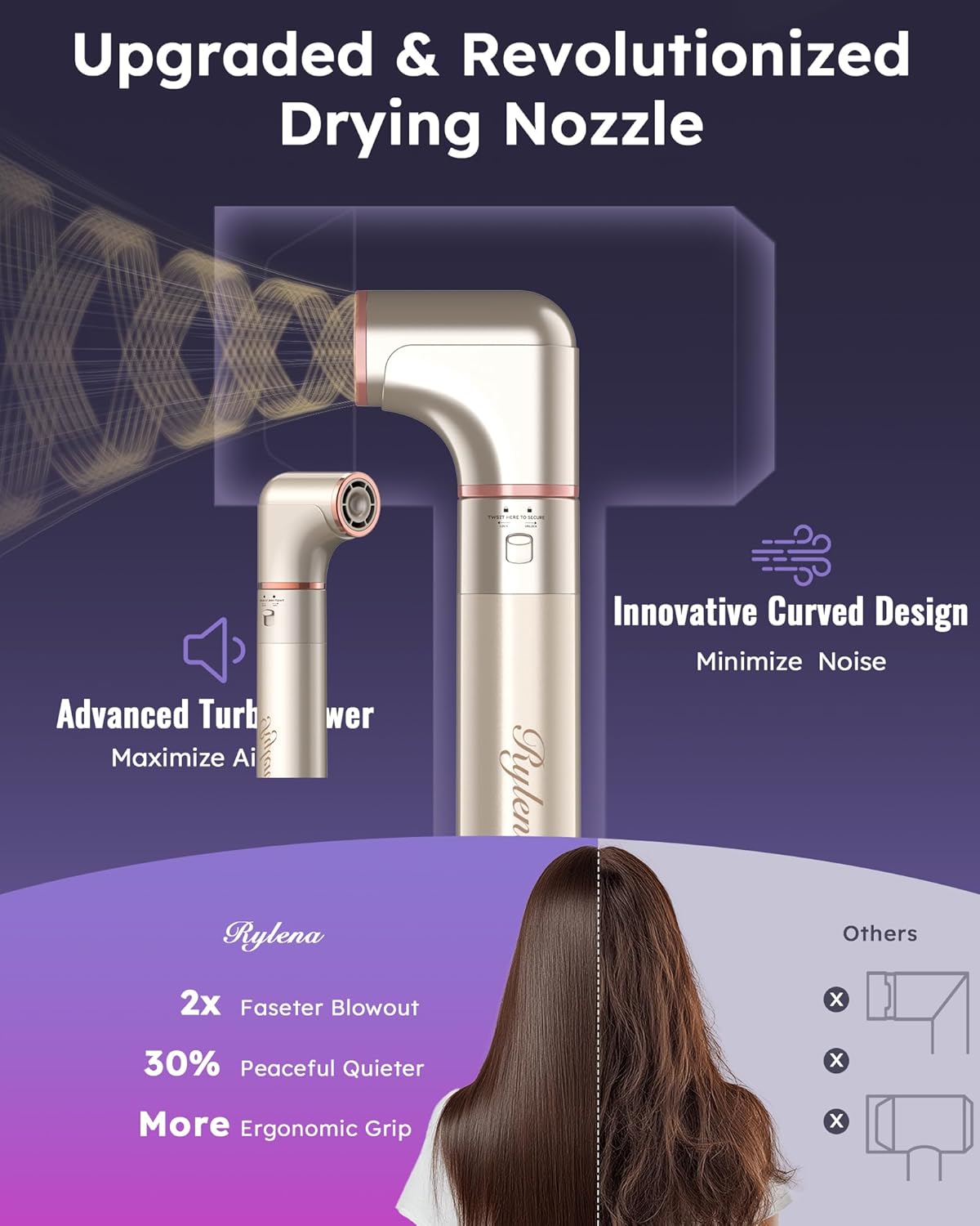 8-in-1 Air Styler Pro - Hair Dryer Brush & Auto-Wrap Curlers | High-Speed 110,000 RPM Motor, No Heat Damage Gift Set for Women