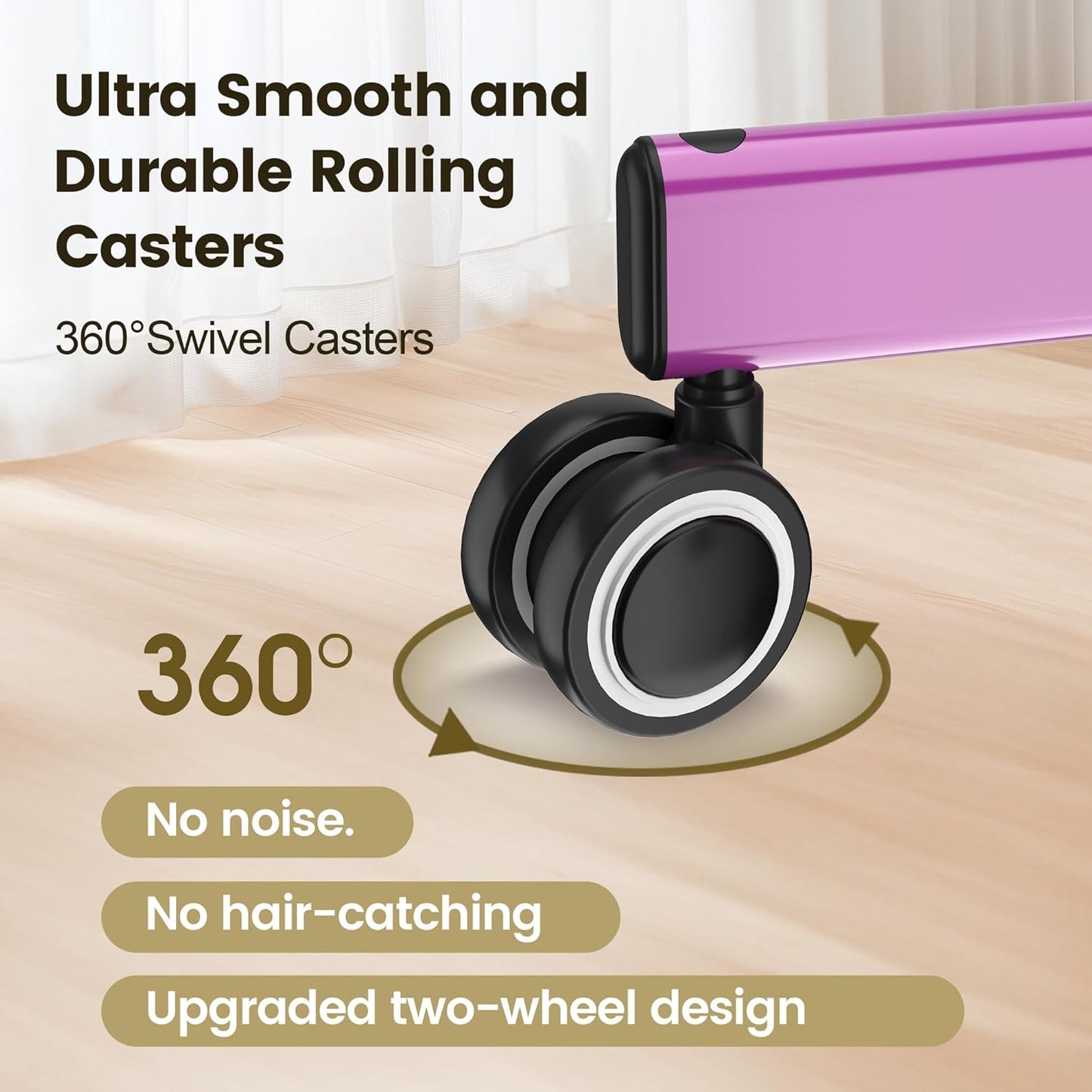 Tattoo Tray - Rolling Salon Cart with Wheels for Hair Stylists | Purple Color