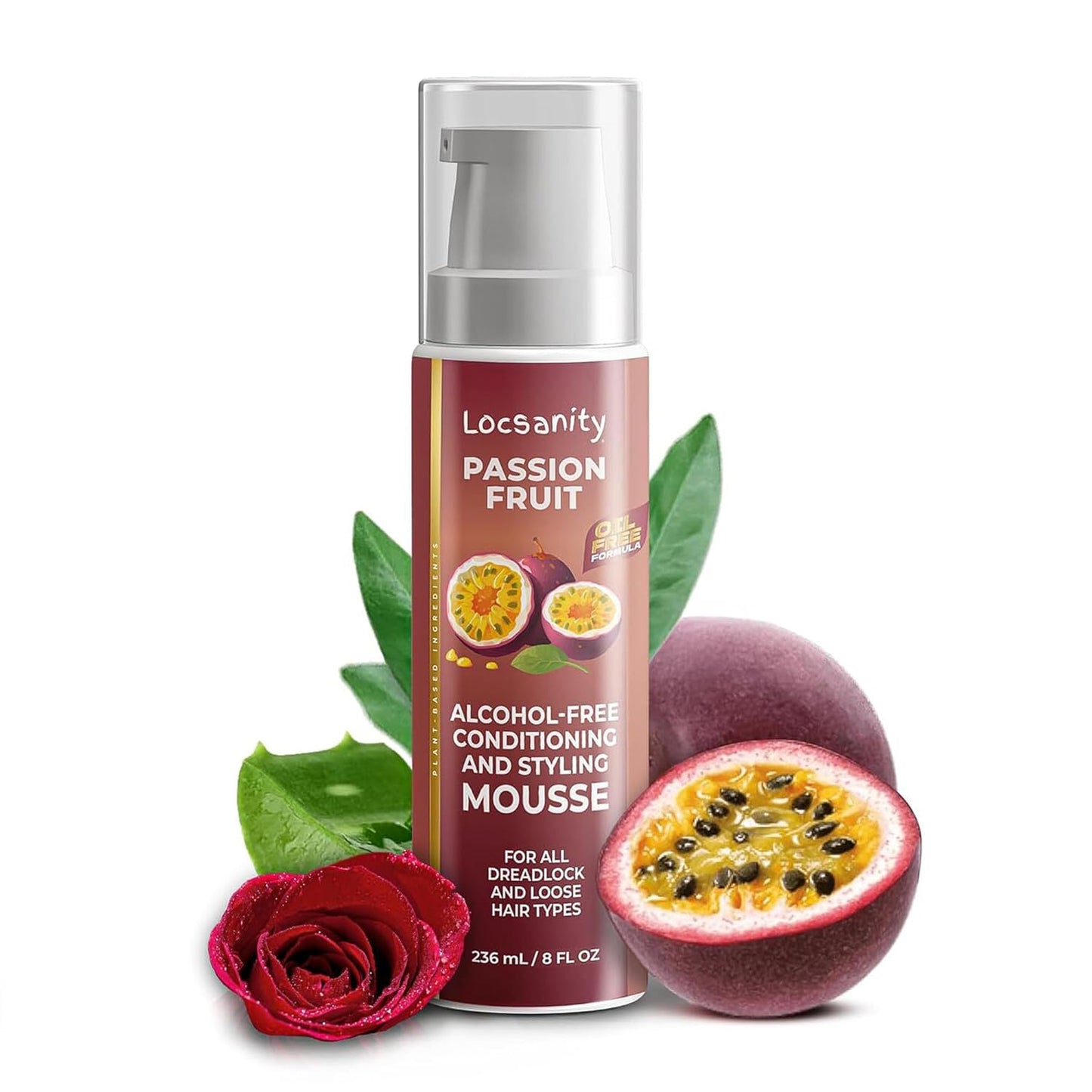 Passion Fruit Alcohol-Free Conditioning Mousse - Perfect for Dreadlocks, Locs & Natural Hair | Styling & Twisting Formula