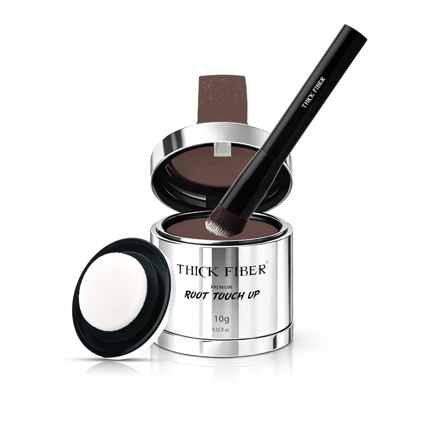 Root Touch Up Set - Water & Sweat Resistant Hair Loss Concealer for Thinning Hair | Auburn Hairline Powder & Brush