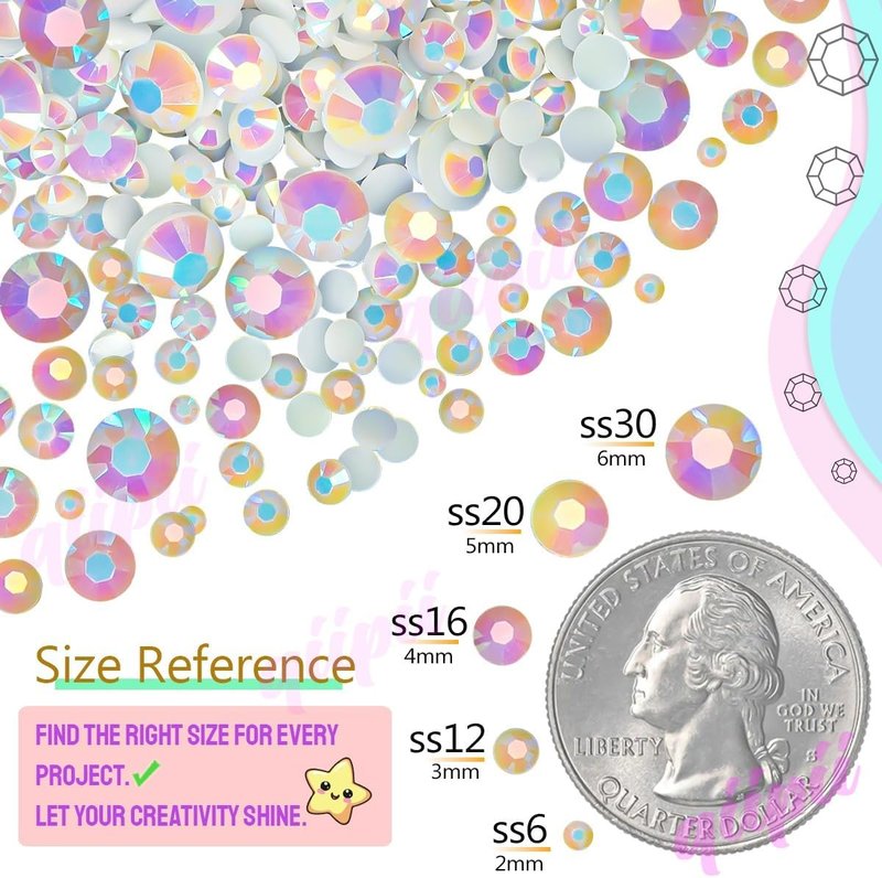 24 Color 13800pcs 3mm Jelly Resin Rhinestones - Colorful AB Gems for Nail Art, Makeup, DIY Crafts & More