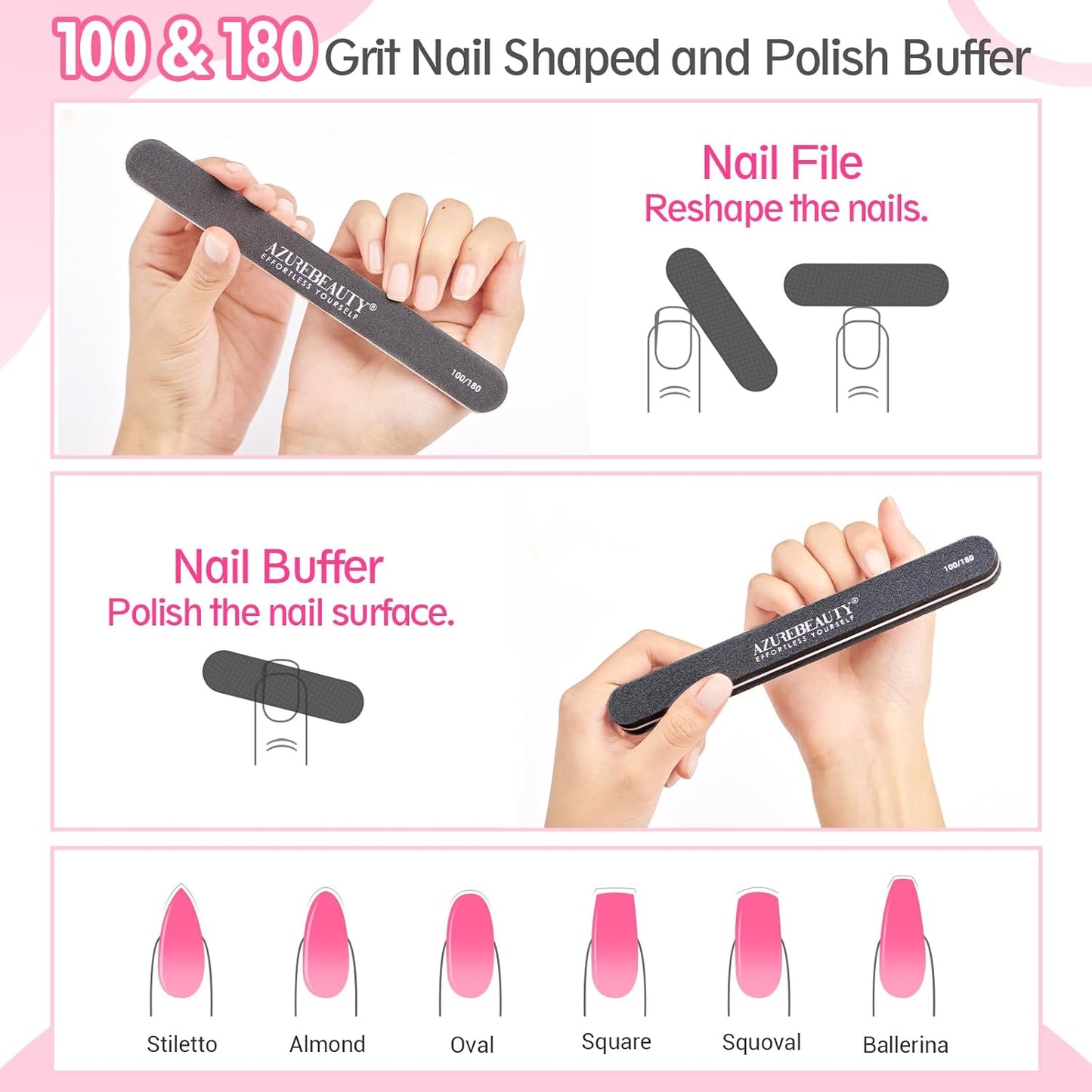 Nail Polish Gel Remover Kit - 150ml Remover, Nail Clips, Cuticle Oil & 100 Cotton Balls | Complete Nail Art Tools Set