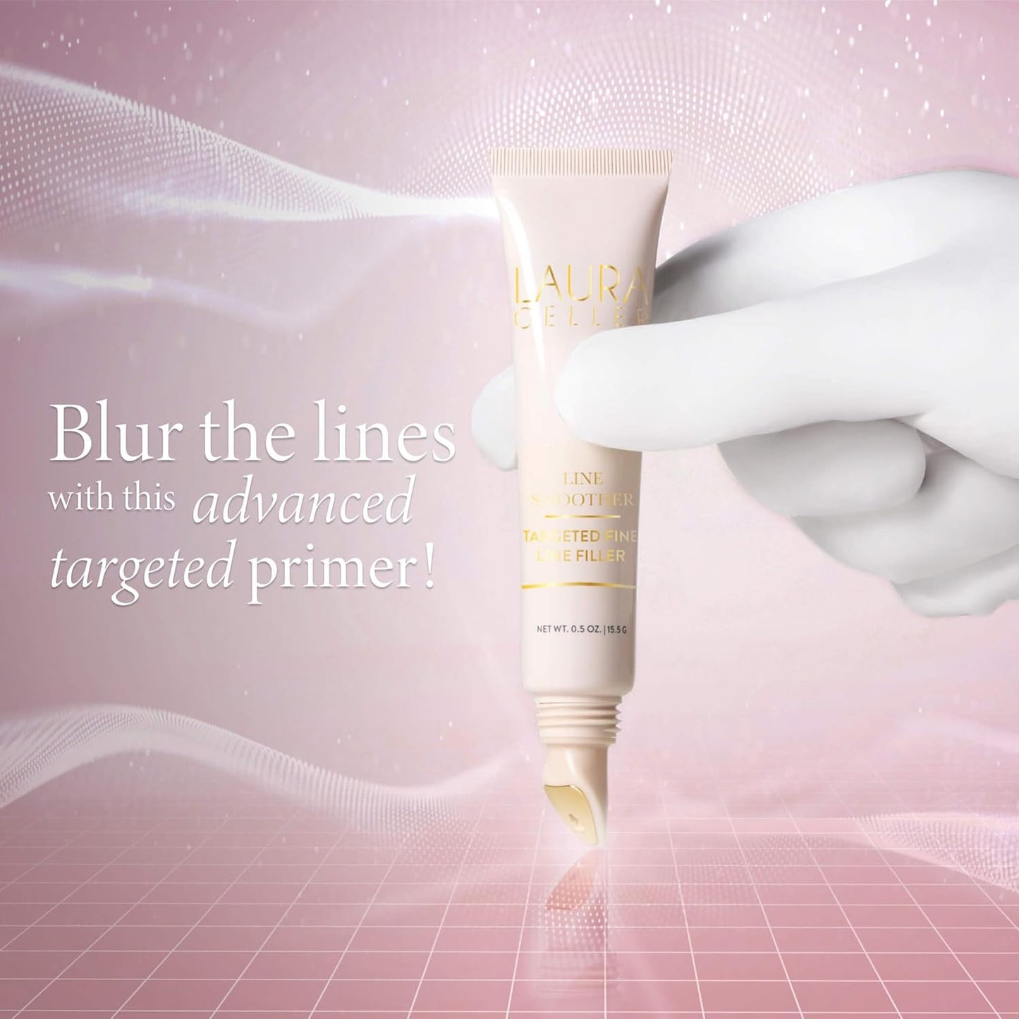Laura Geller Targeted Fine Line Blurring Primer - Smooths Wrinkles & Pores | Tinted with Vitamin C & Niacinamide for Mature Skin