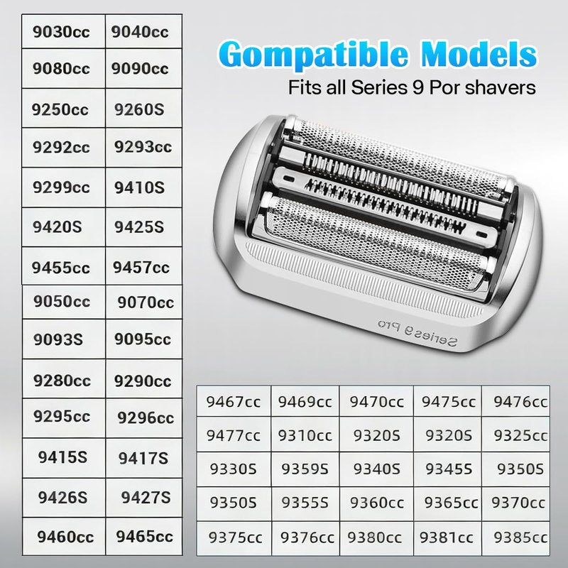 THORIFLY Series 9 94M Replacement Head - Compatible with Series 9 & 9 Pro Electric Shavers, Foil & Cutter Blades for Models 9290cc, 9291cc, 9370cc, 9293s, 9385
