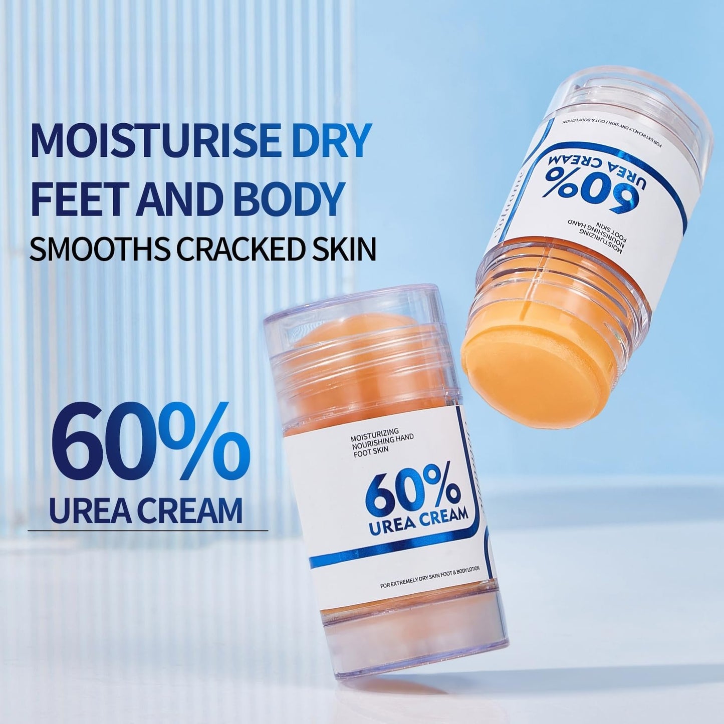 NIZENTA Foot Care Urea Cream Stick 60% Urea Deeply Moisturising with Rapid Absorption Nourishes Dry Skin Removes Dead Skin Suitable for Feet, Knees and Elbows 40g