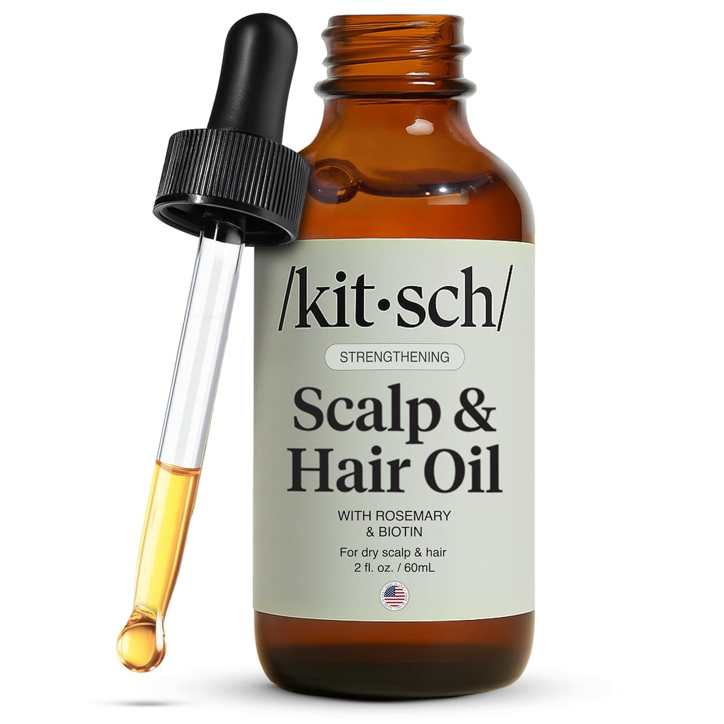 Rosemary Oil for Hair Growth - Pre-Wash Treatment with Castor & Biotin | Lavender Scent, 60mL - Strengthens Roots & Adds Shine