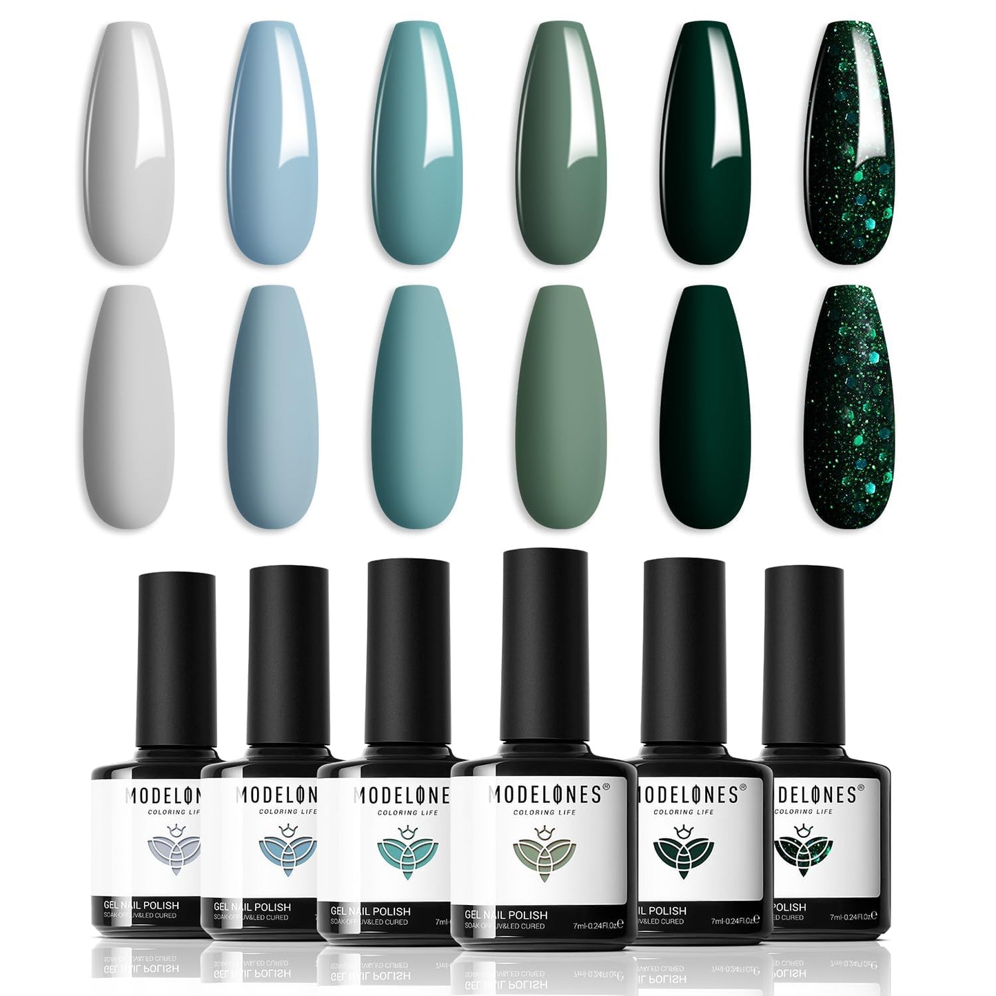 Pink Gel Nail Polish Set - 6 Pastel Colors for Summer & Spring | LED Nail Art Kit for DIY Lovers