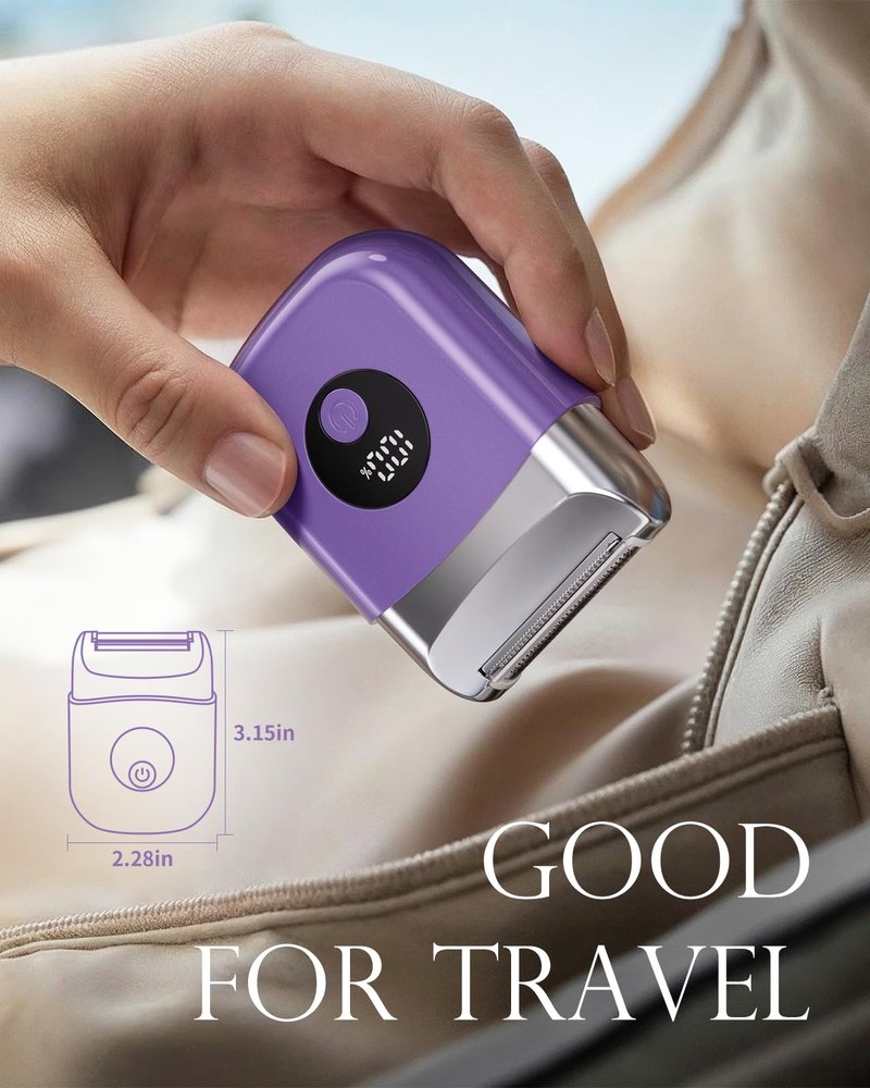 Cordless Electric Razors for Women, Travel Electric Shaver with LED Display, IPX7 Waterproof Wet Dry, Rechargeable Body Trimmer Shaver for Pubic, Face,Bikini,arms, Legs