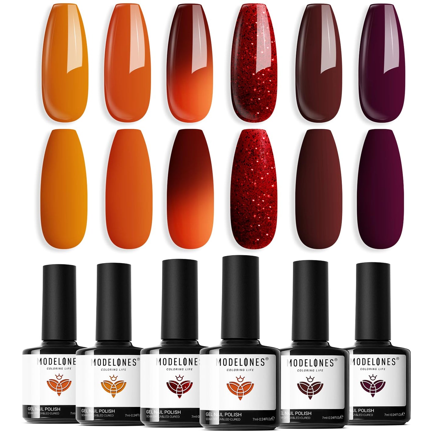 Pink Gel Nail Polish Set - 6 Pastel Colors for Summer & Spring | LED Nail Art Kit for DIY Lovers