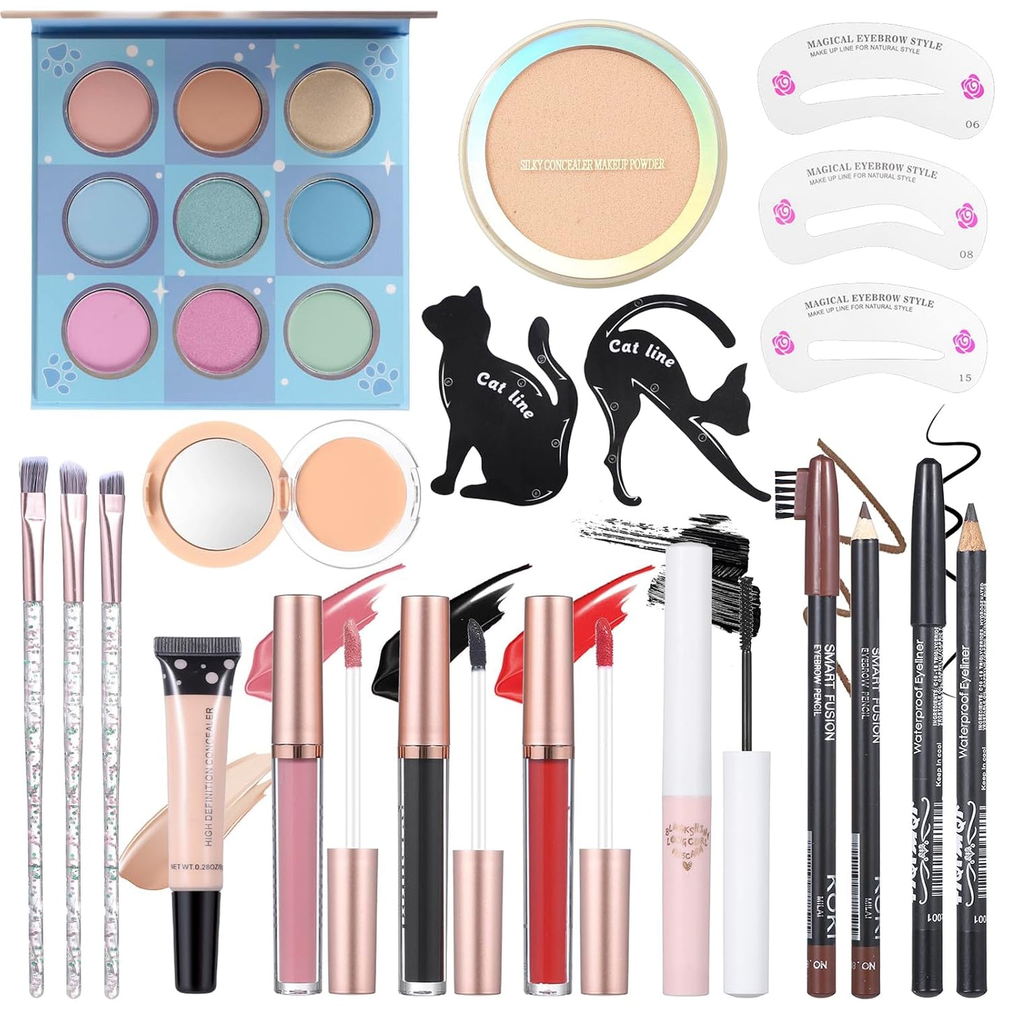 Makeup Kit for Teens - Complete Makeup Set with Eyeshadow Palette, Lip Gloss, Mascara & Brushes | Perfect Gift for Women