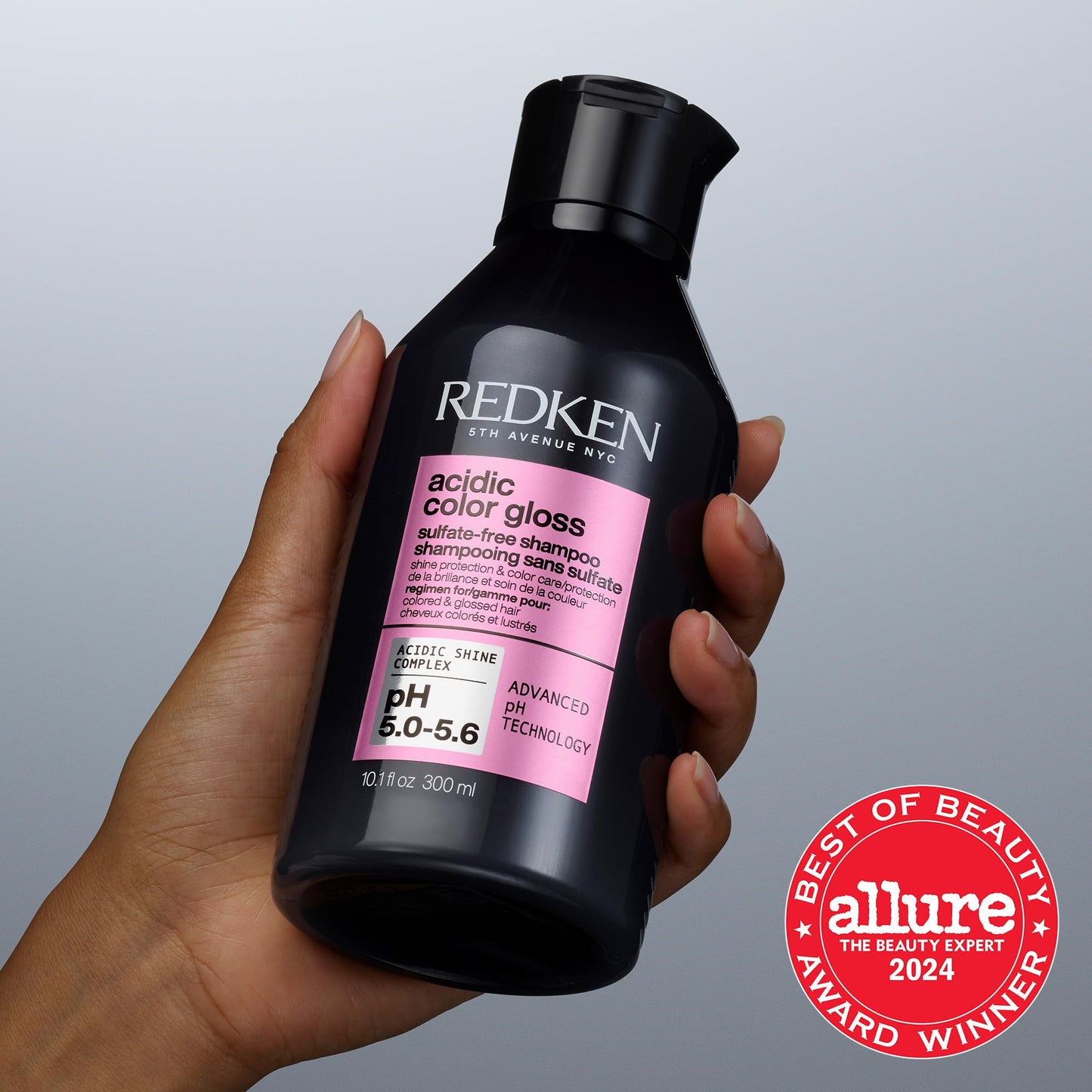 Redken Acidic Color Gloss Shampoo - Salon-Grade Hair Gloss & Shine, Seals the Cuticle, For Dull or Color-Treated Hair, Sulfate-Free & Vegan