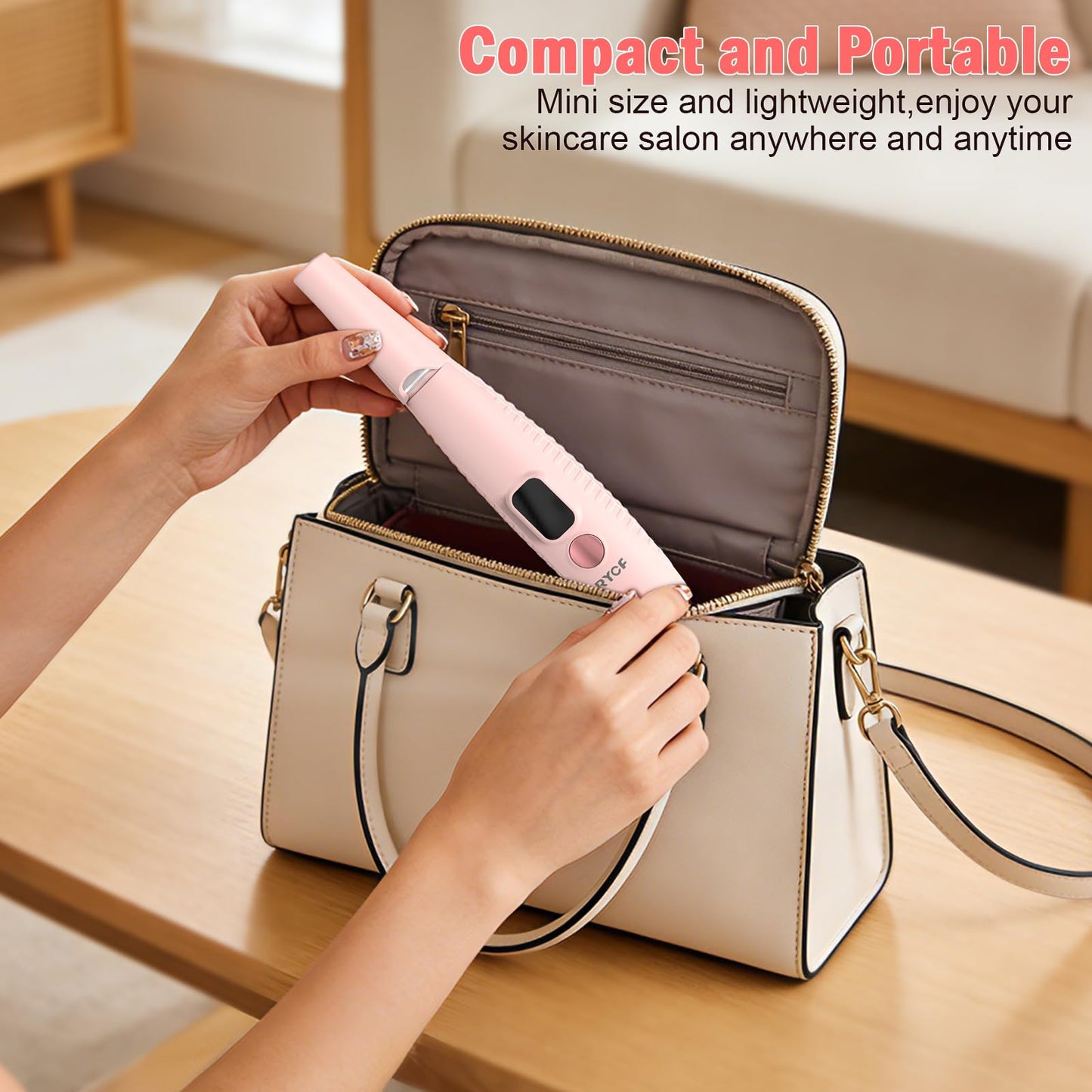 Sonic Dermaplaning Tool, Rechargeable Face Exfoliator with 22,000 Vibrations/Min & 12 Blades (6 Coarse + 6 Fine), Painless Peach Fuzz Removal for Women, Home Facial Hair Razor System with LED Light