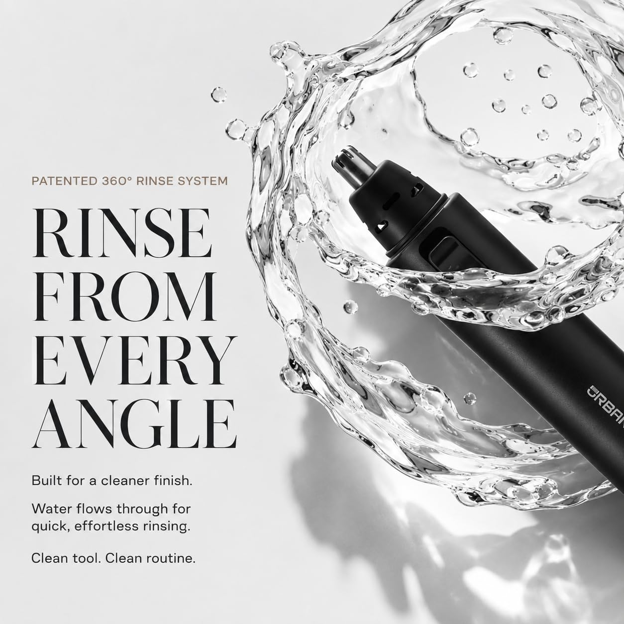 URBANER Nose Hair Trimmer for Men, Japanese Motor, USB Charger, IPX8 Waterproof, 4-in-1 Grooming Set, Ear and Nose Hair Trimmer, Eyebrows Trimmer, Portable Electric Shaver, Gifts MB-990