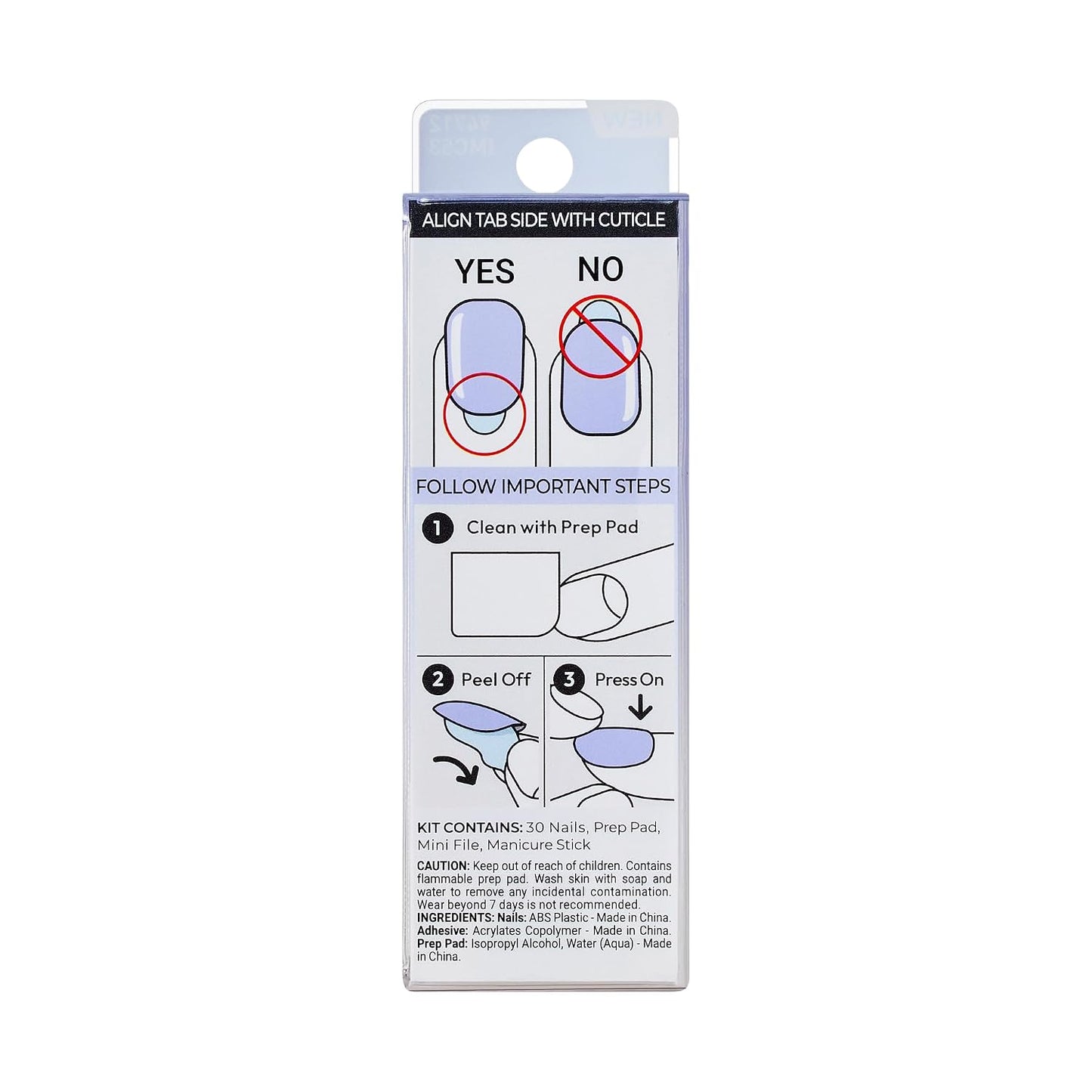Ombre Press On Nails - 'Friendzone' Blue Short Oval | Chip Proof & Smudge Proof with PureFit Technology