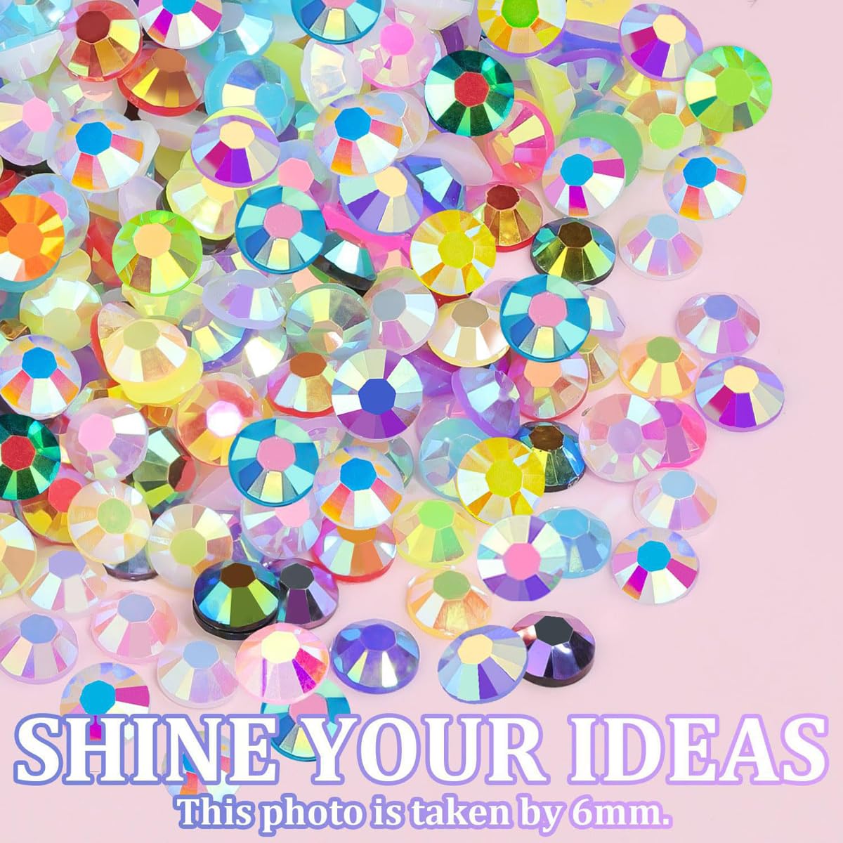 40 Colors Resin Jelly Gems Bedazzling Kit, Mixed-Color 3mm Flatback Gems for Diamond Art, Bedazzling Kit with 3Pcs B7000 Glue for Clothing Shoes Nail Mobile Phone Shell Diamond Art