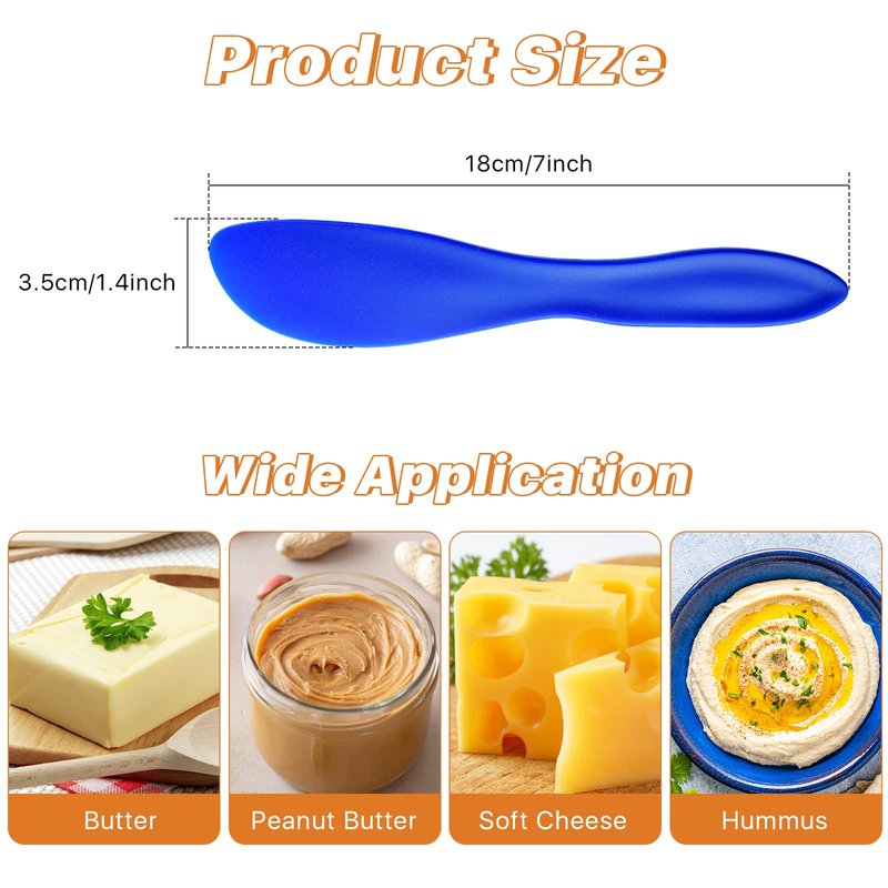 Aemygo 20 Pcs Plastic Butter Spreader, 7 Inch Multi Purpose Knife Spreader Tools for Kids, Versatile Kitchen Frosting Knives Sets for Cheese Butter Cream Jam Sandwich