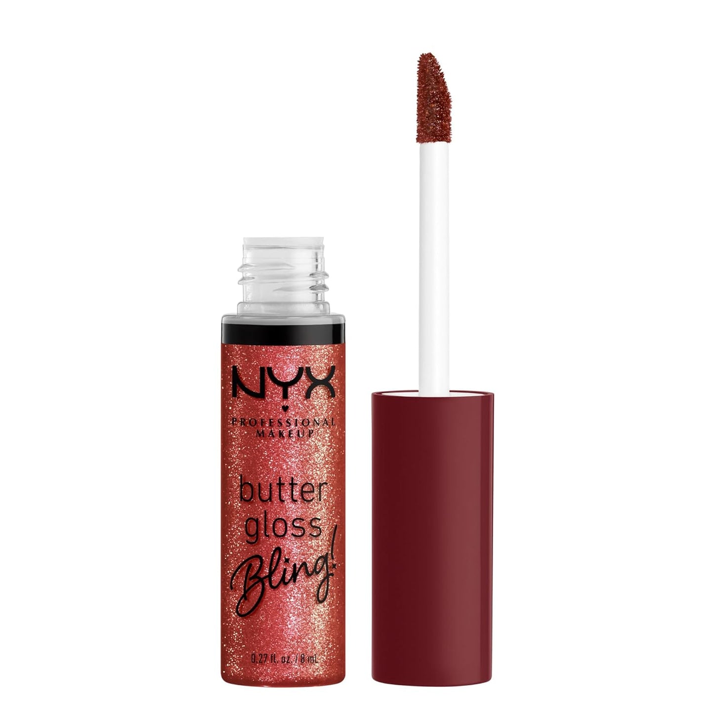 NYX Butter Gloss - Non-Sticky Brown Sugar Lip Gloss Trio | 3 Flavors: Sugar High, Spiked Toffee, Butterscotch