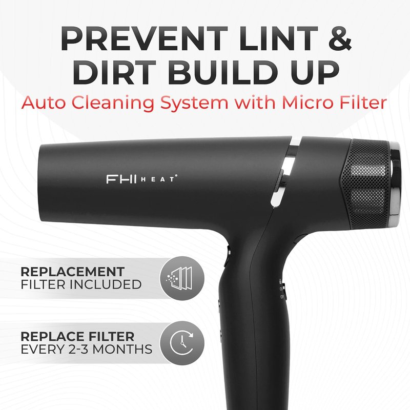 FHI Heat Innovator Pro Power Speed Hair Dryer - Ionic Technology, Quick-Dry, Lightweight | Diffuser Included, All Hair Types