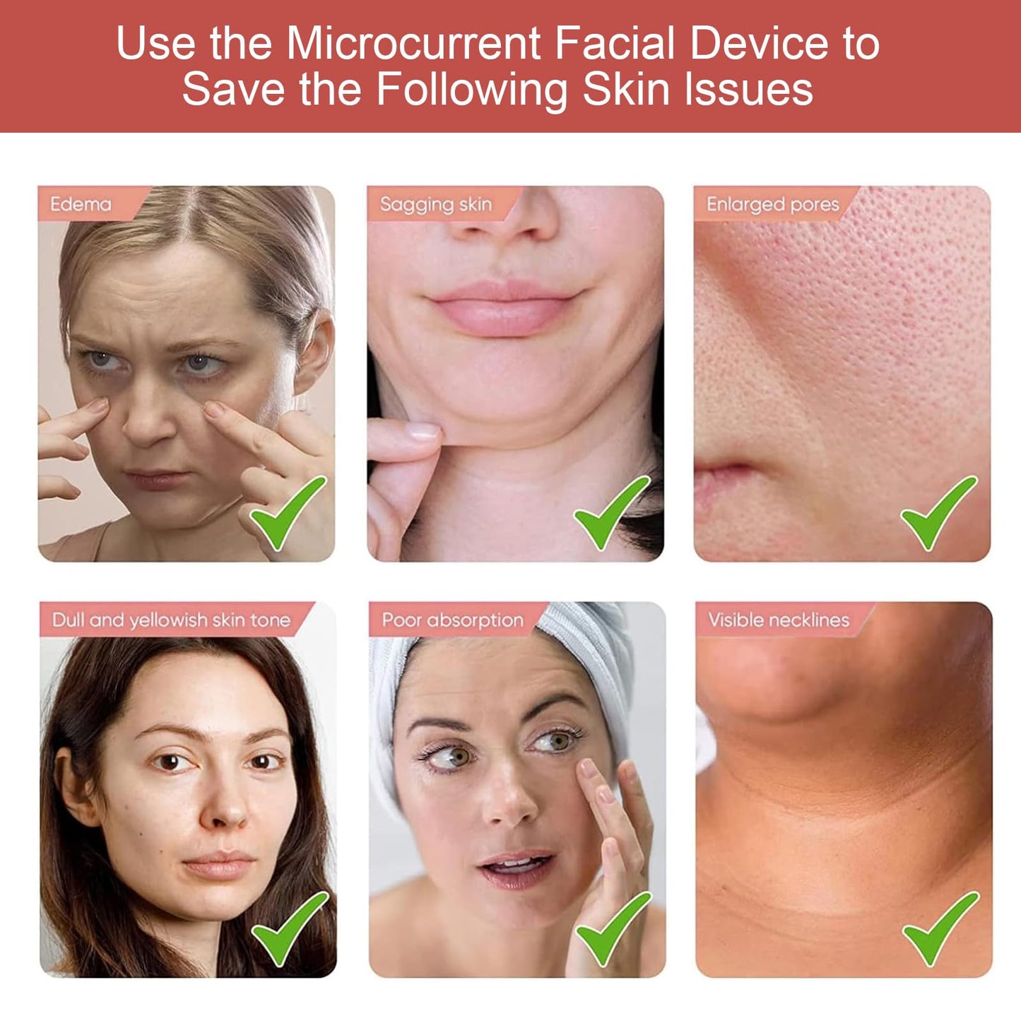 Microcurrent Facial Device - Electric Face Lifting & Toning for Face & Neck for Mother & Companion - Handheld Skin Care Device (White)