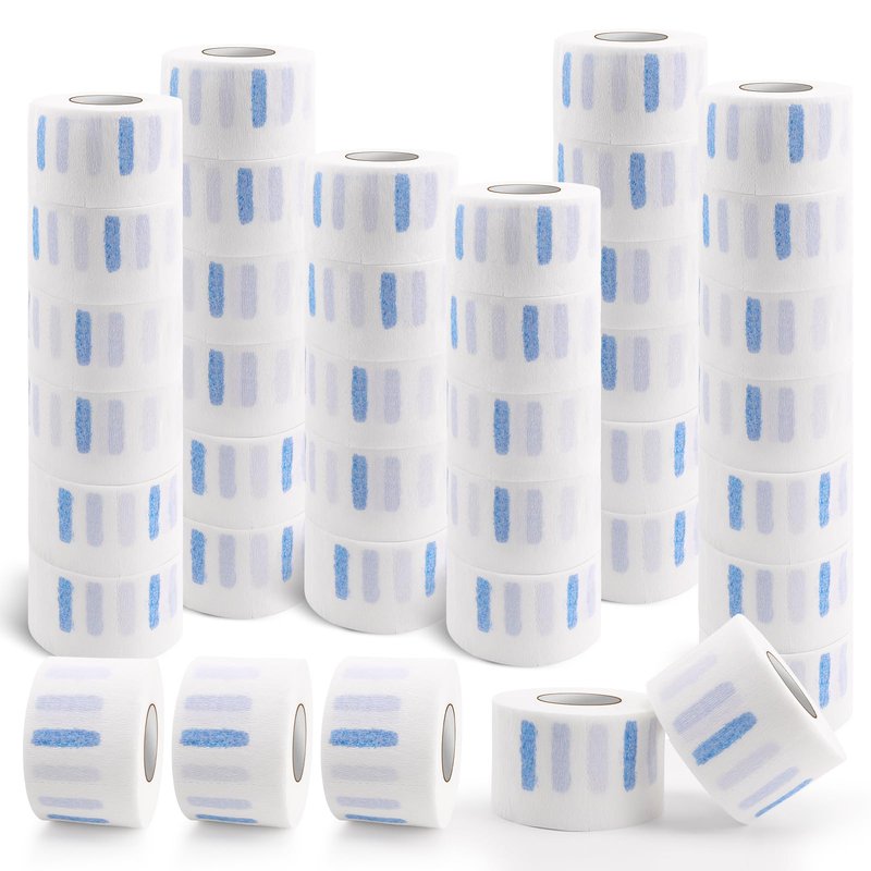 NICEMOVIC 40 Rolls Disposable Barber Paper Neck Strips Bulk Barber Accessories, Professional Barber Supplies Stretchy Paper Neck Strips for Salon Haircut Styling